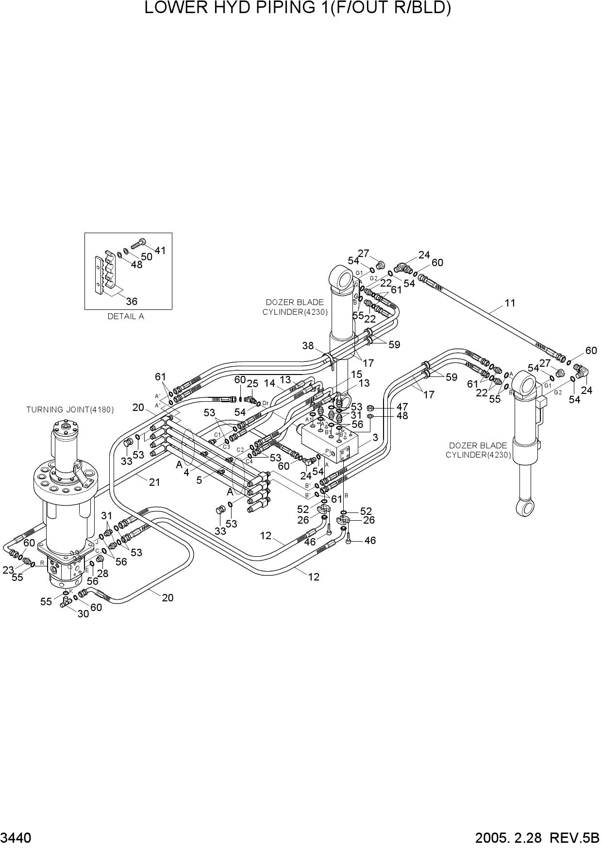 LOWER HYD PIPING 1(F/OUT R/BLD)