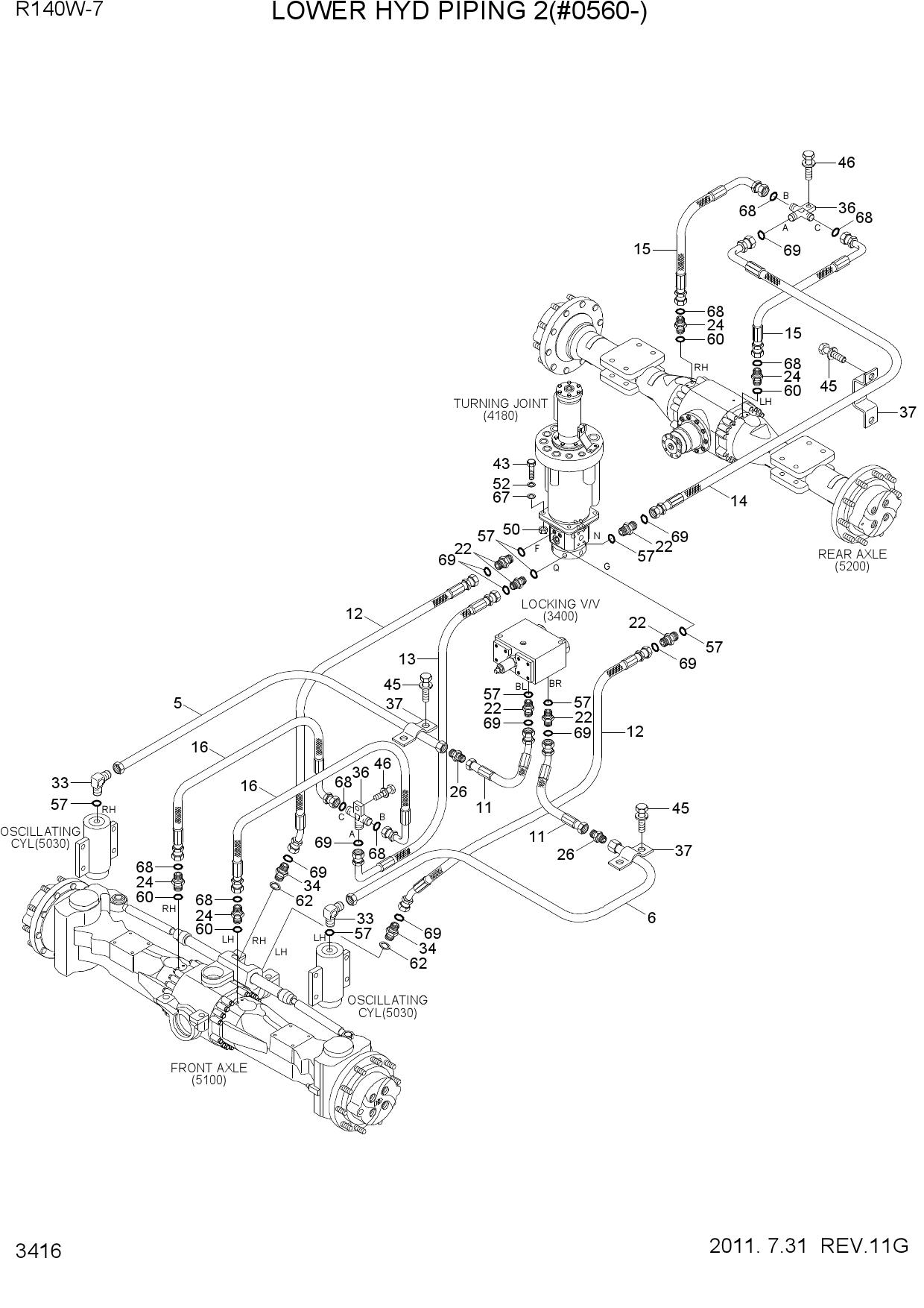 LOWER HYD PIPING 2(#0560-)