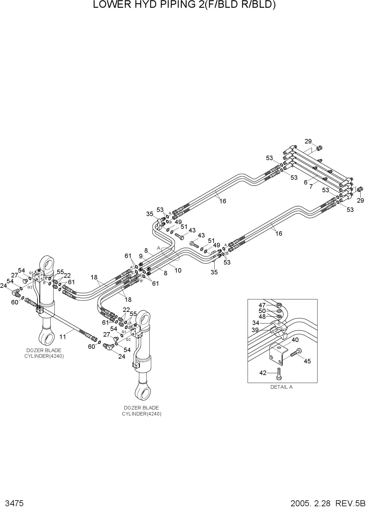 LOWER HYD PIPING 2(F/BLD R/BLD)
