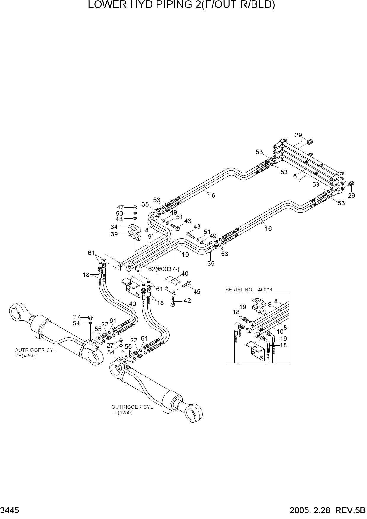 LOWER HYD PIPING 2(F/OUT R/BLD)