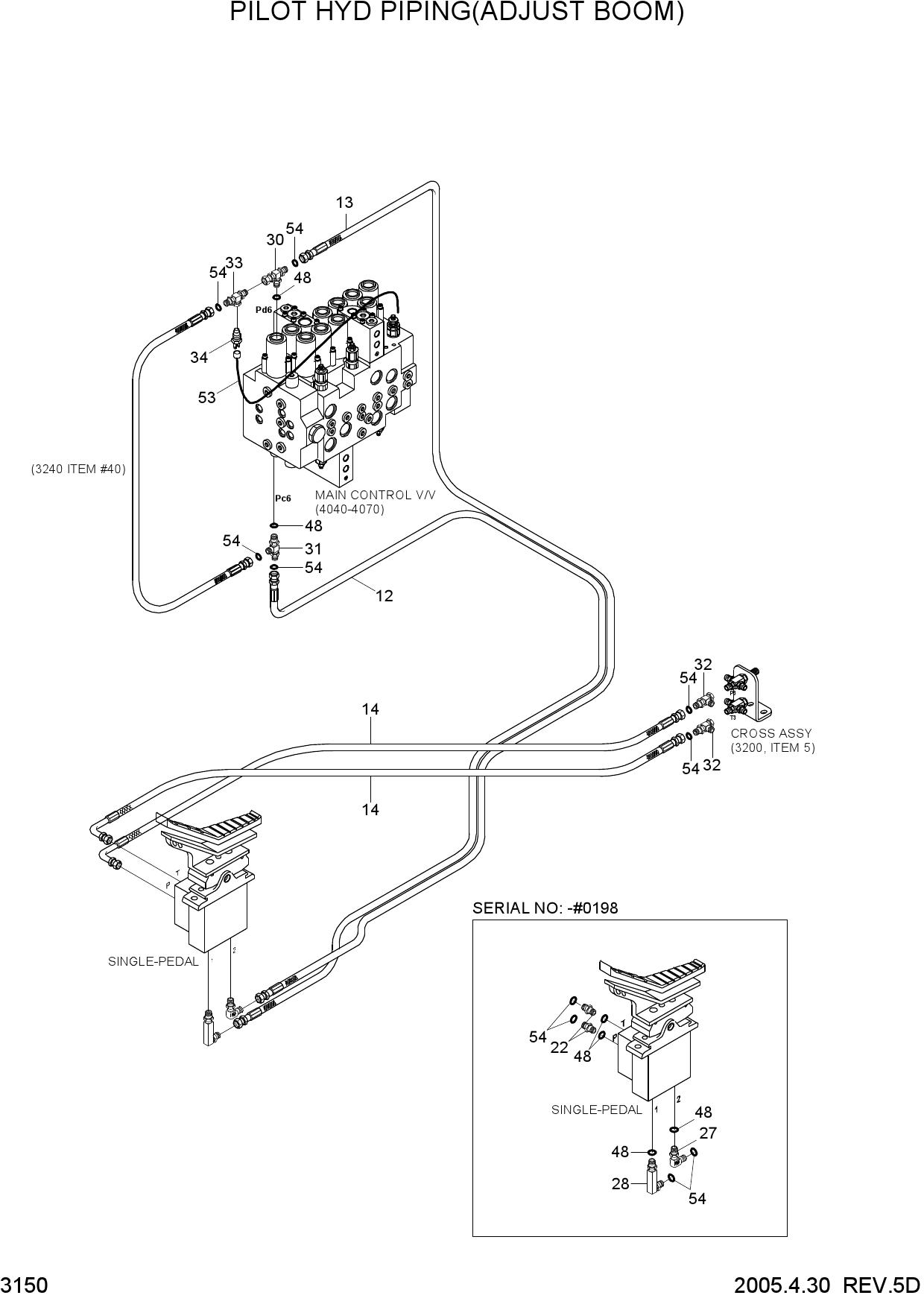 PILOT HYD PIPING (ADJUST BOOM)