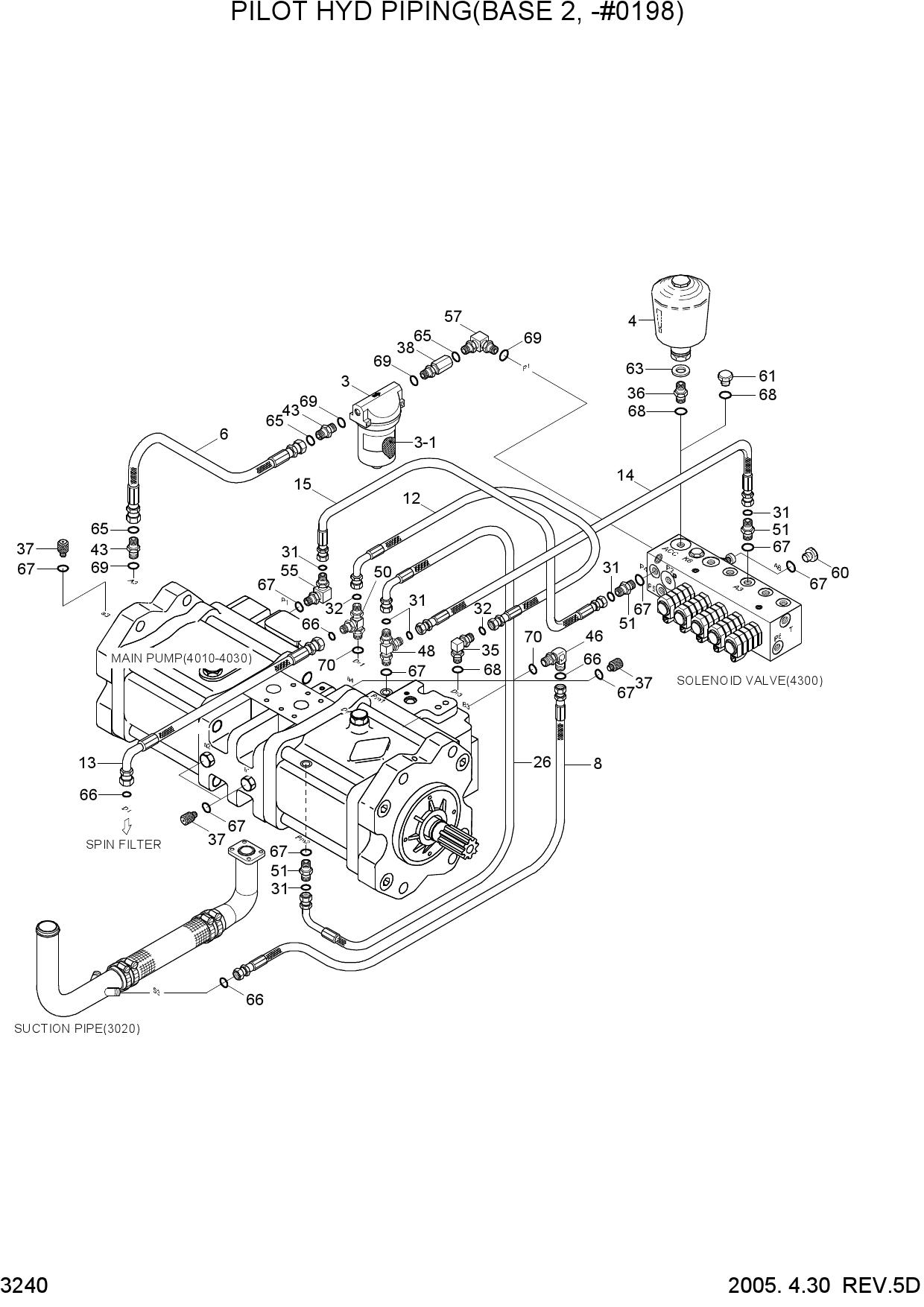 PILOT HYD PIPING(BASE 2, -#0198)