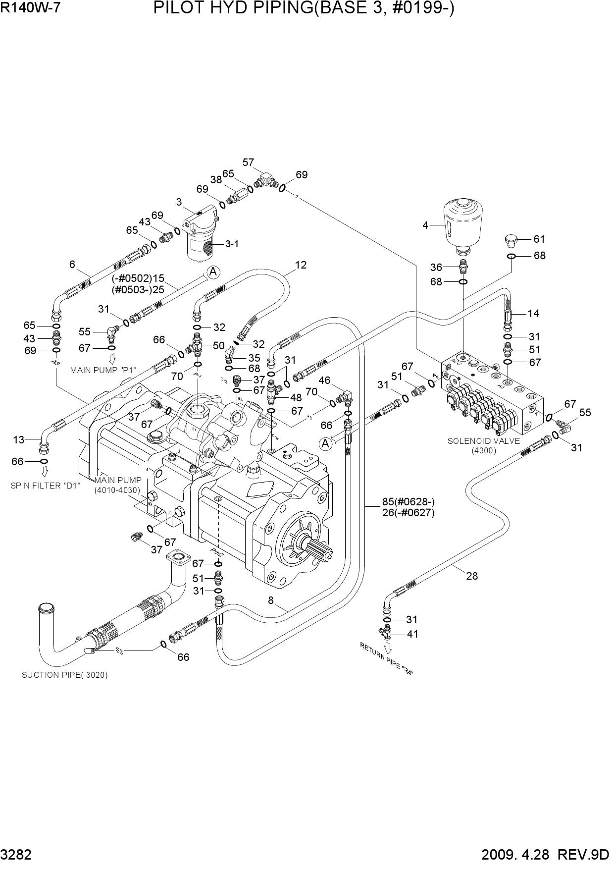 PILOT HYD PIPING(BASE 3, #0199-)