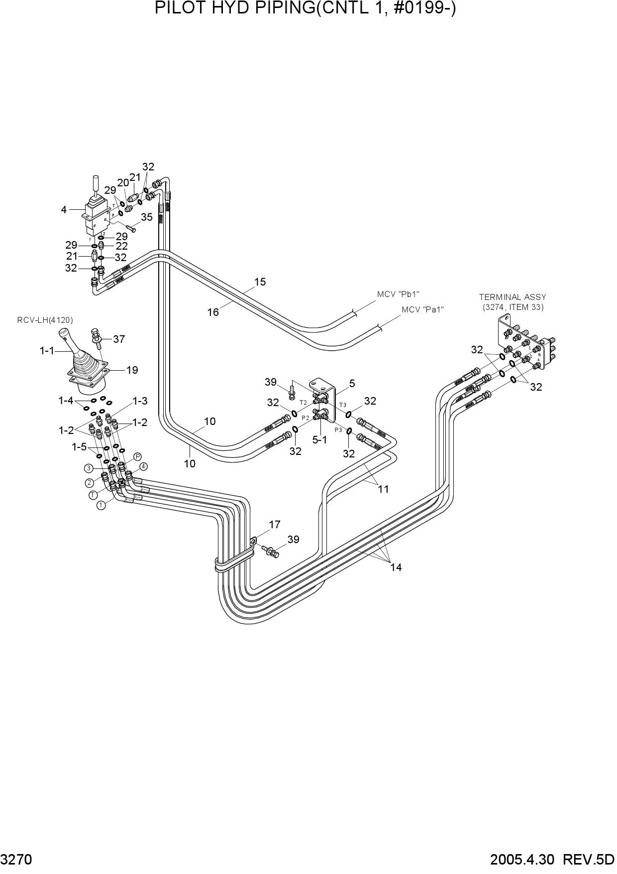 PILOT HYD PIPING(CNTL 1, #0199-)