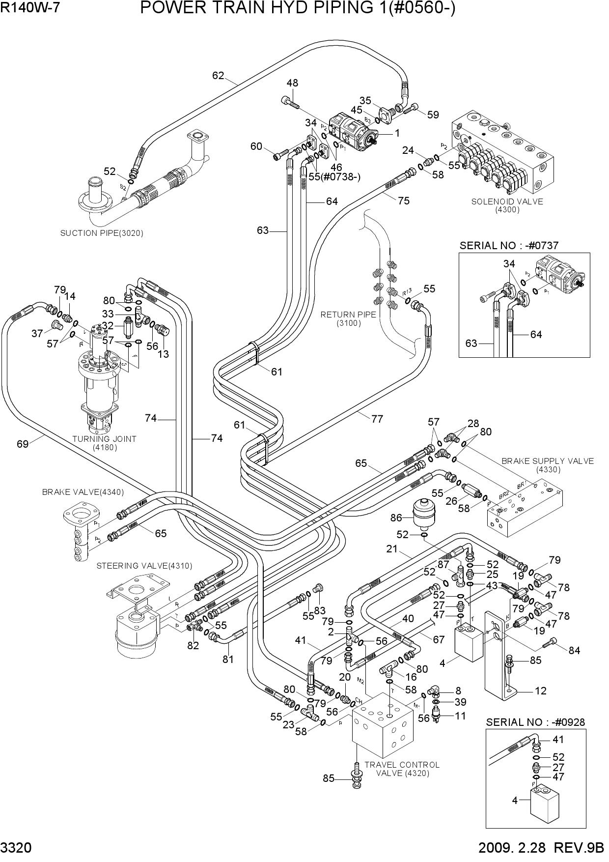 POWER TRAIN HYD PIPING 1(#0560-)
