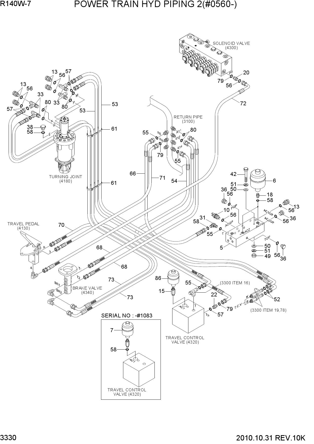 POWER TRAIN HYD PIPING 2(#0560-)