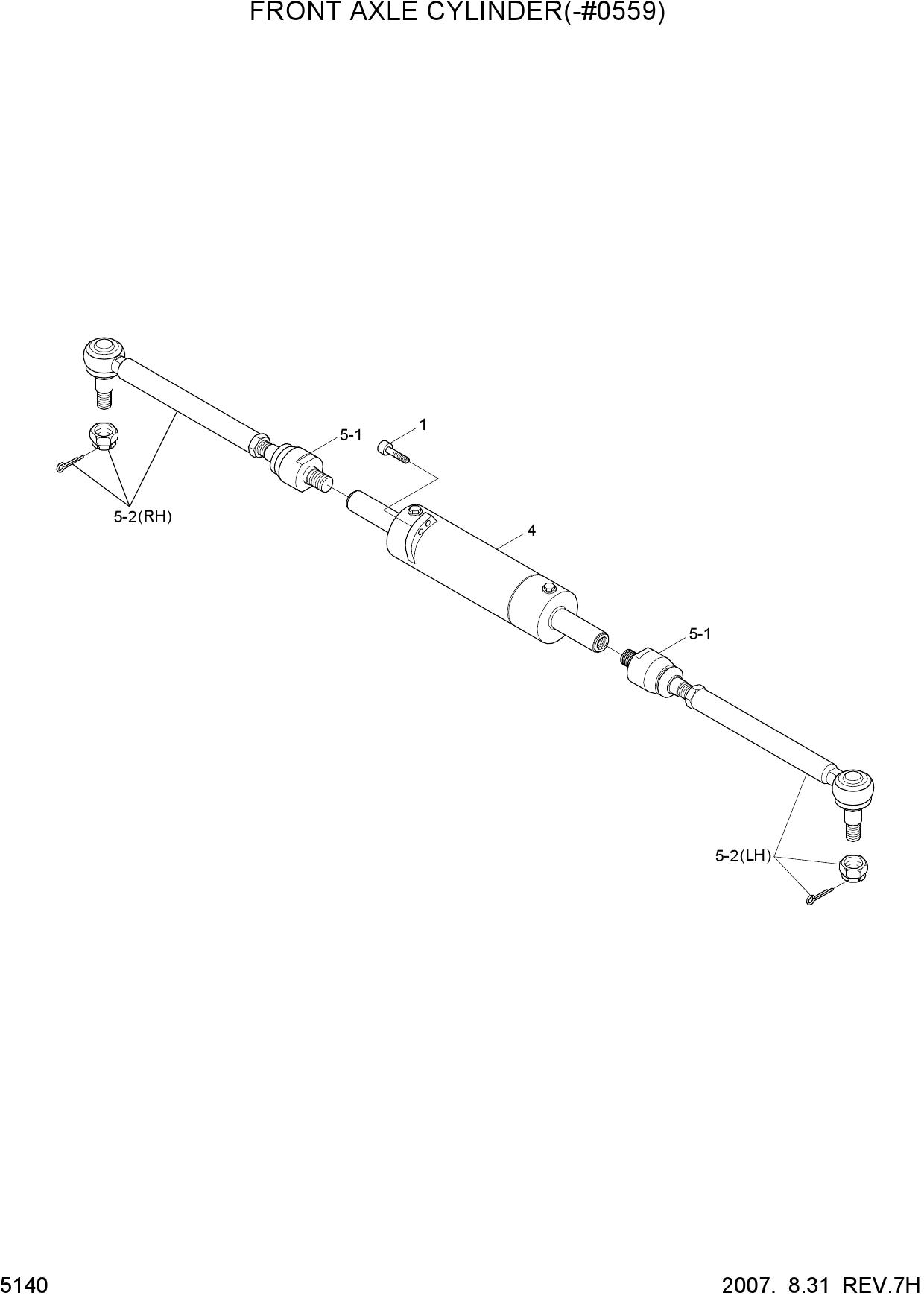 FRONT AXLE CYLINDER(-#0559)
