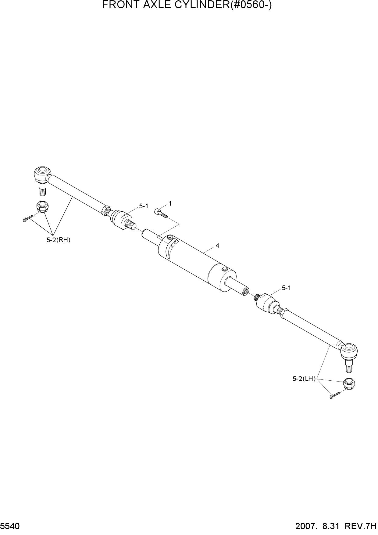 FRONT AXLE CYLINDER(#0560-)
