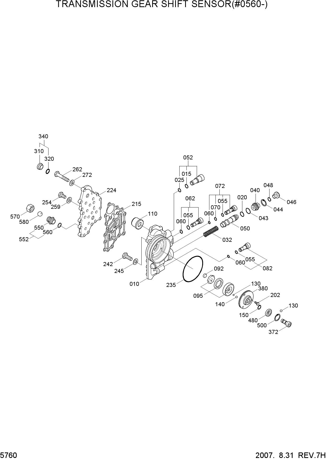 TRANSMISSION GEAR SHIFT SENSOR(#0560-)
