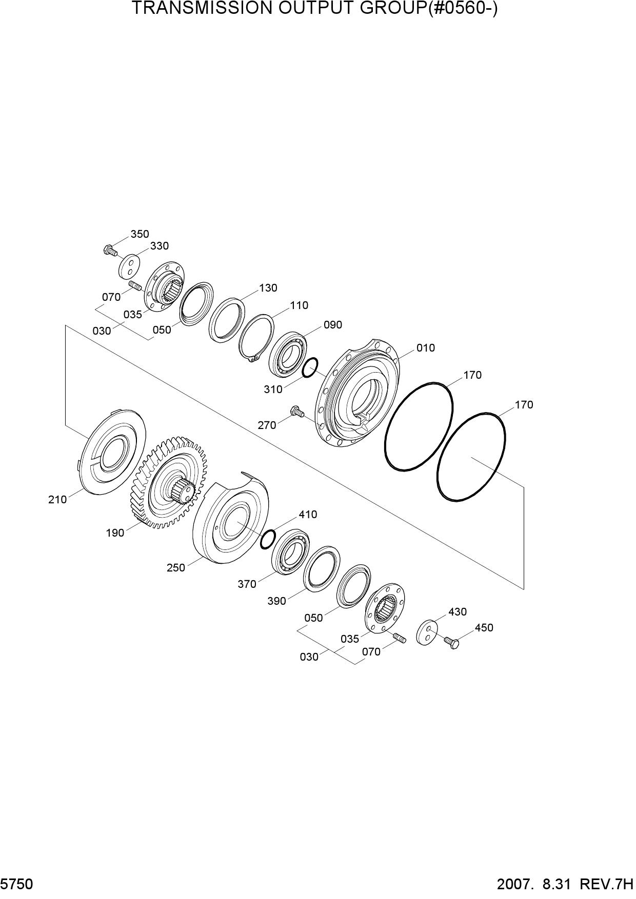TRANSMISSION OUTPUT GROUP(#0560-)
