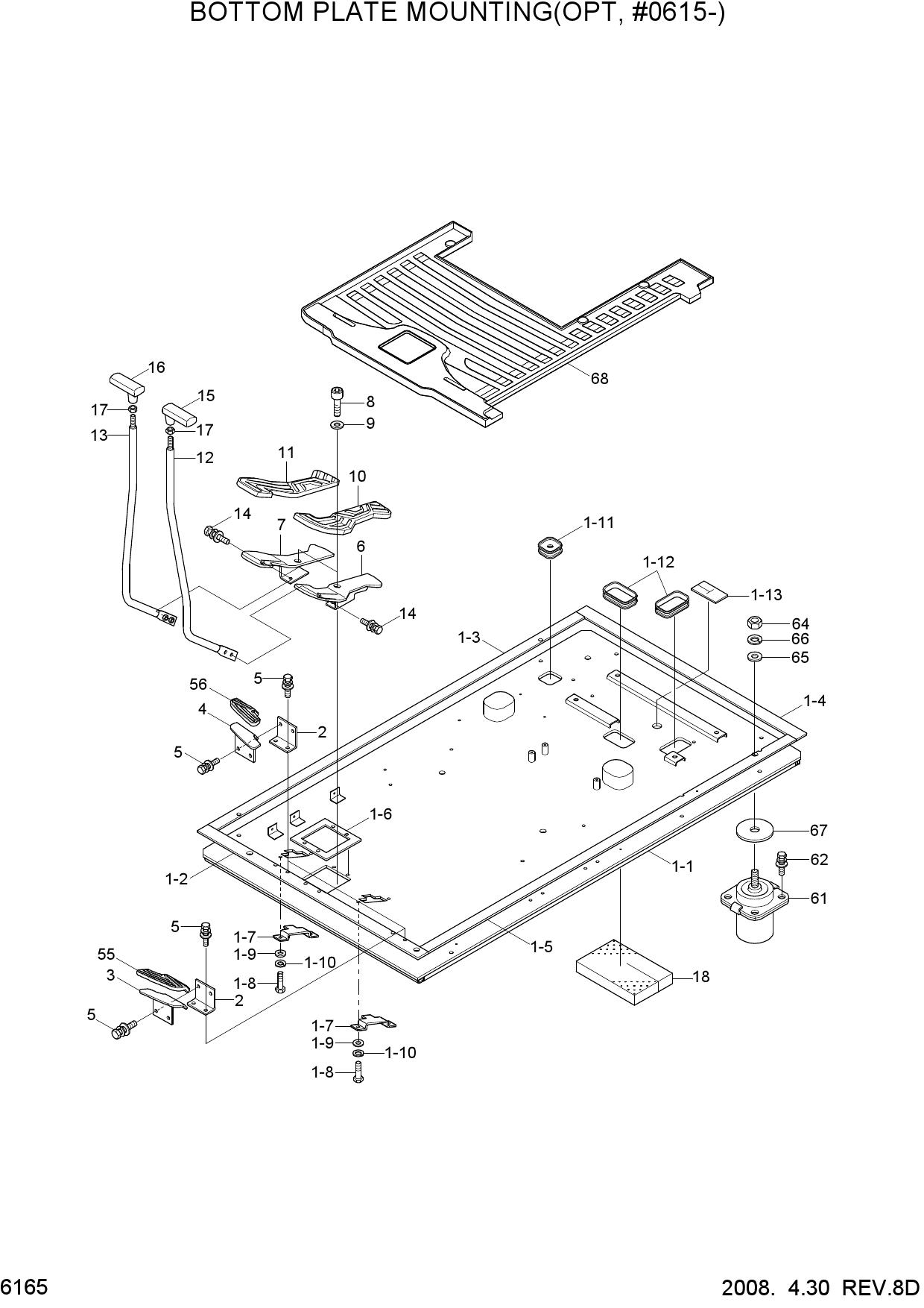 BOTTOM PLATE MOUNTING(OPT, #0615-)