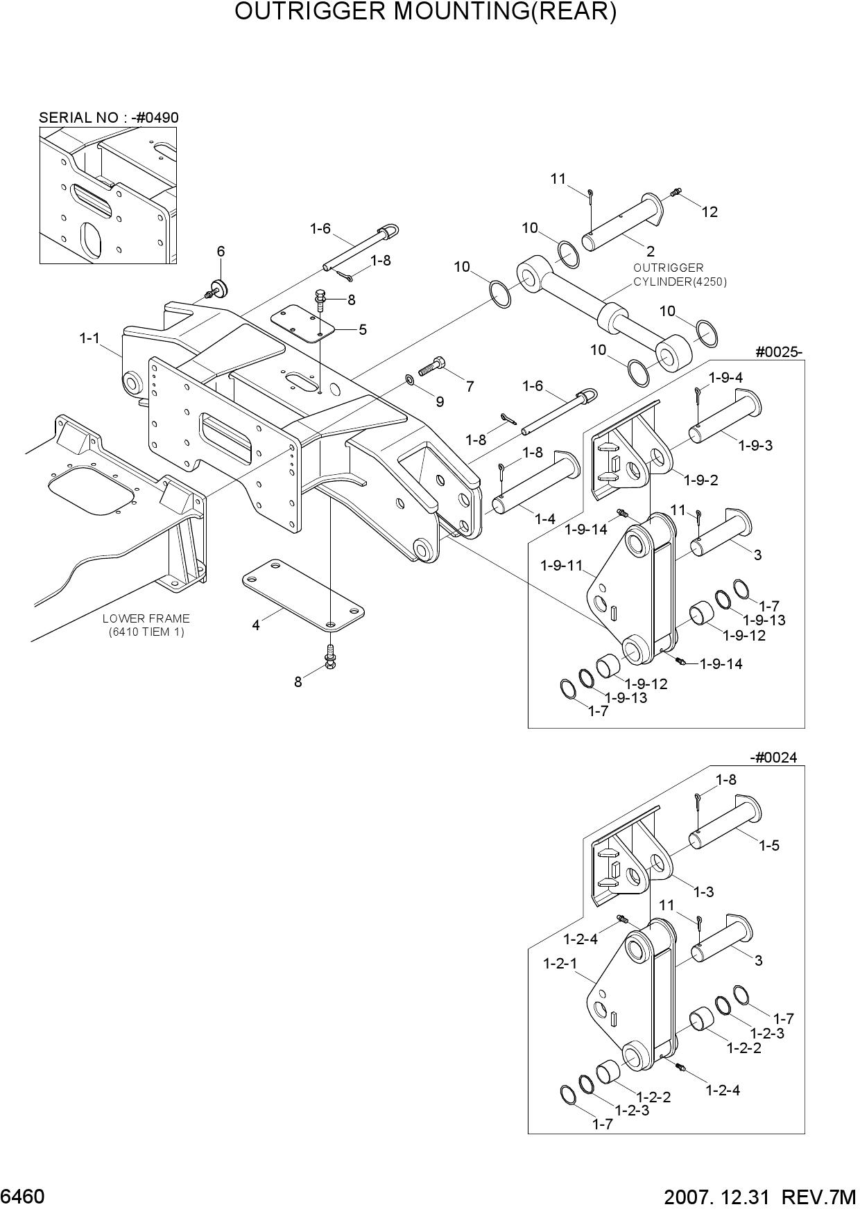 OUTRIGGER MOUNTING(REAR)