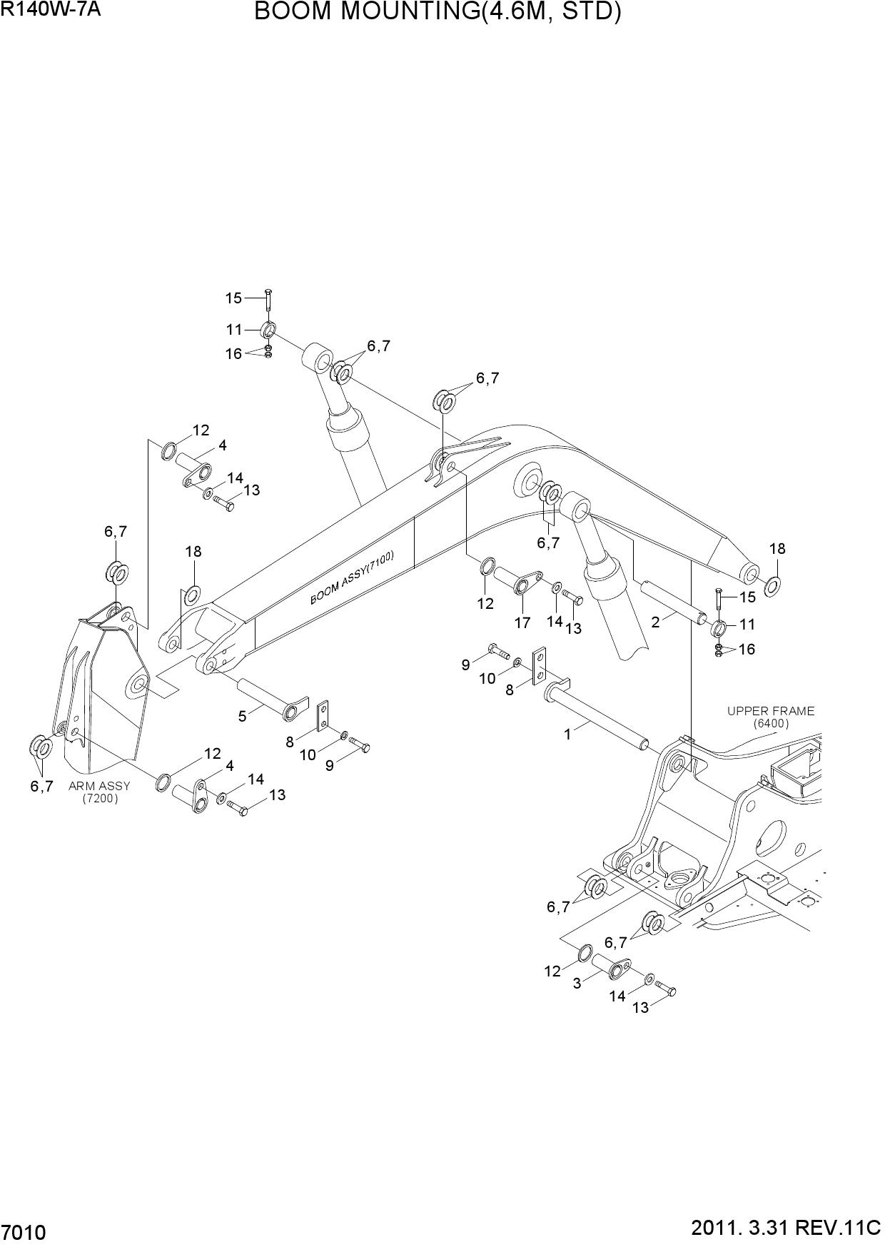 BOOM MOUNTING(4.6M, STD)