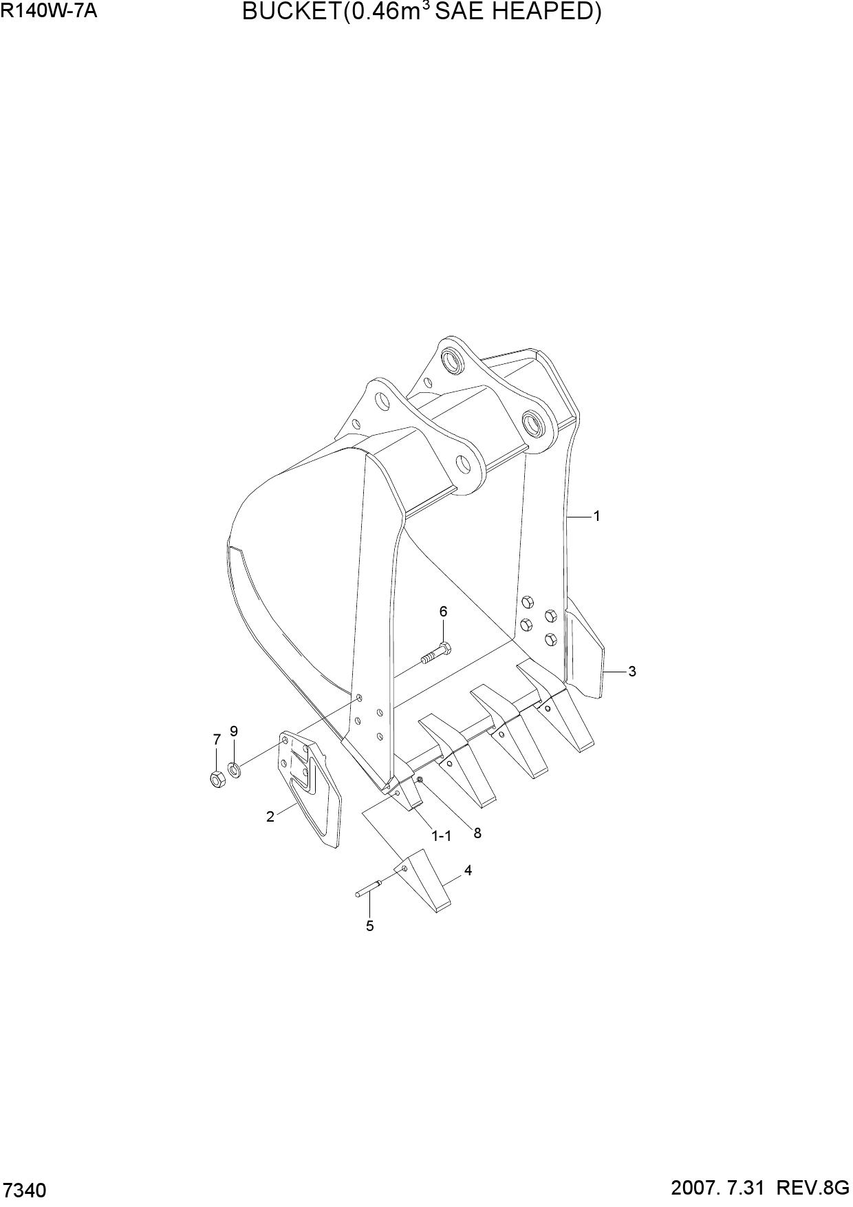 BUCKET(0.46M3 SAE HEAPED)