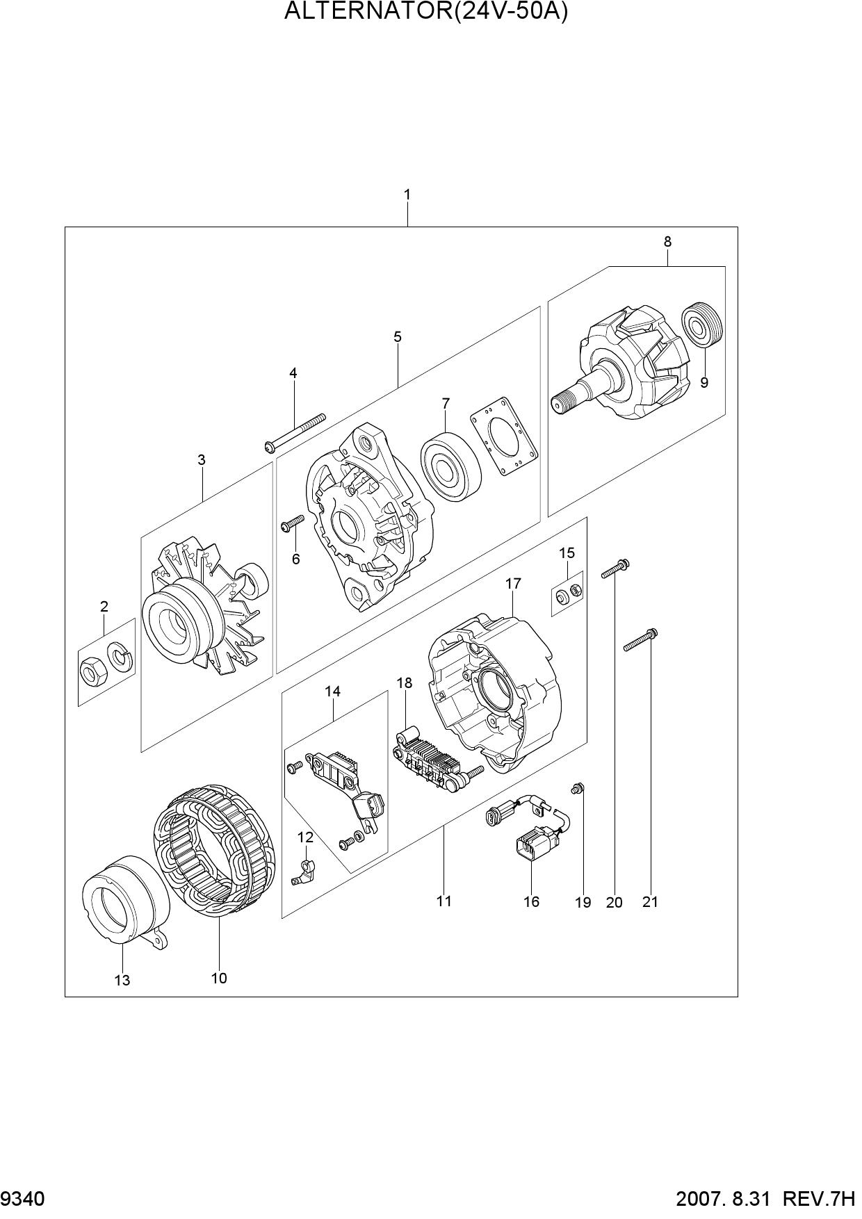 ALTERNATOR (24V-50A)
