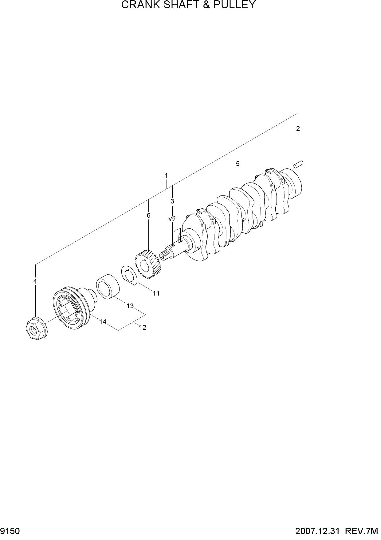 CRANKSHAFT &amp; PULLEY