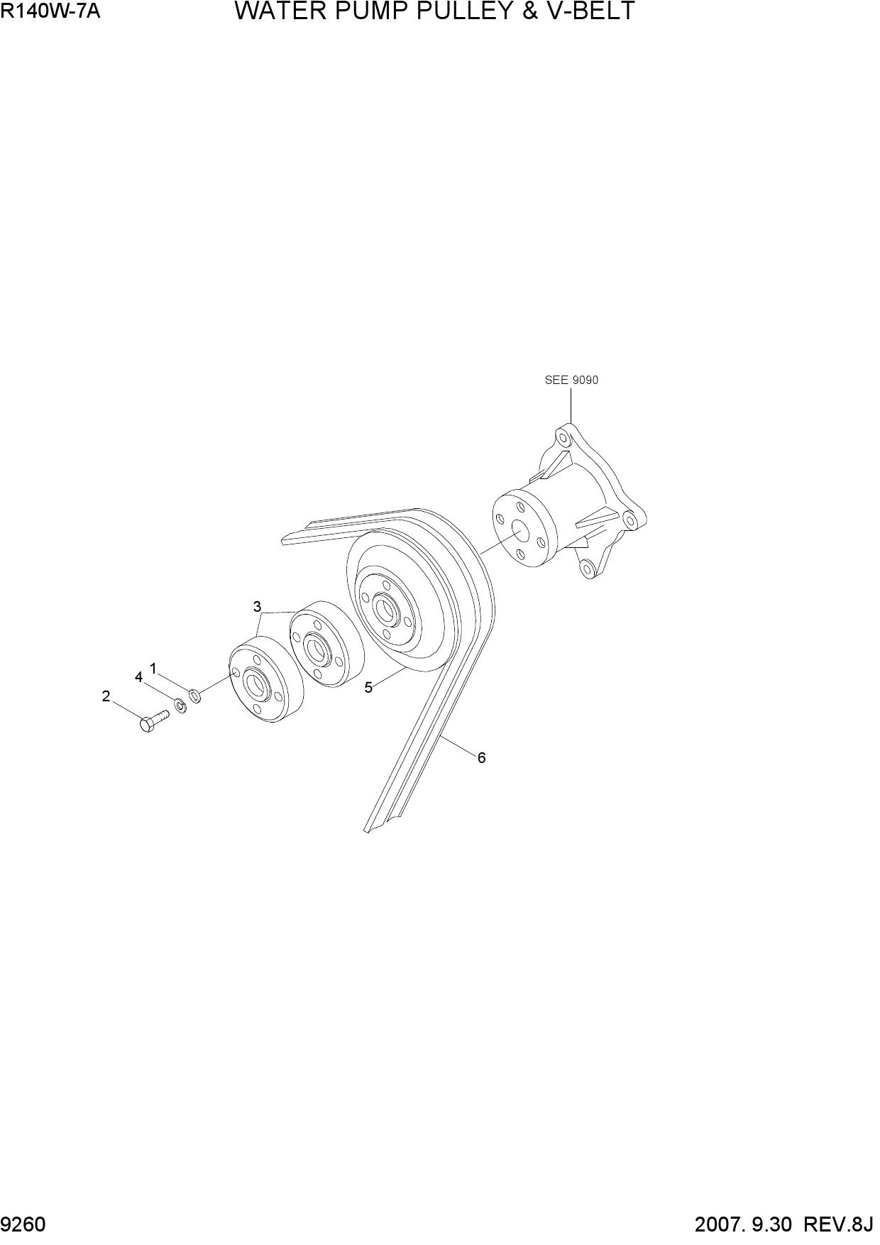 WATER PUMP PULLEY &amp; V-VELT