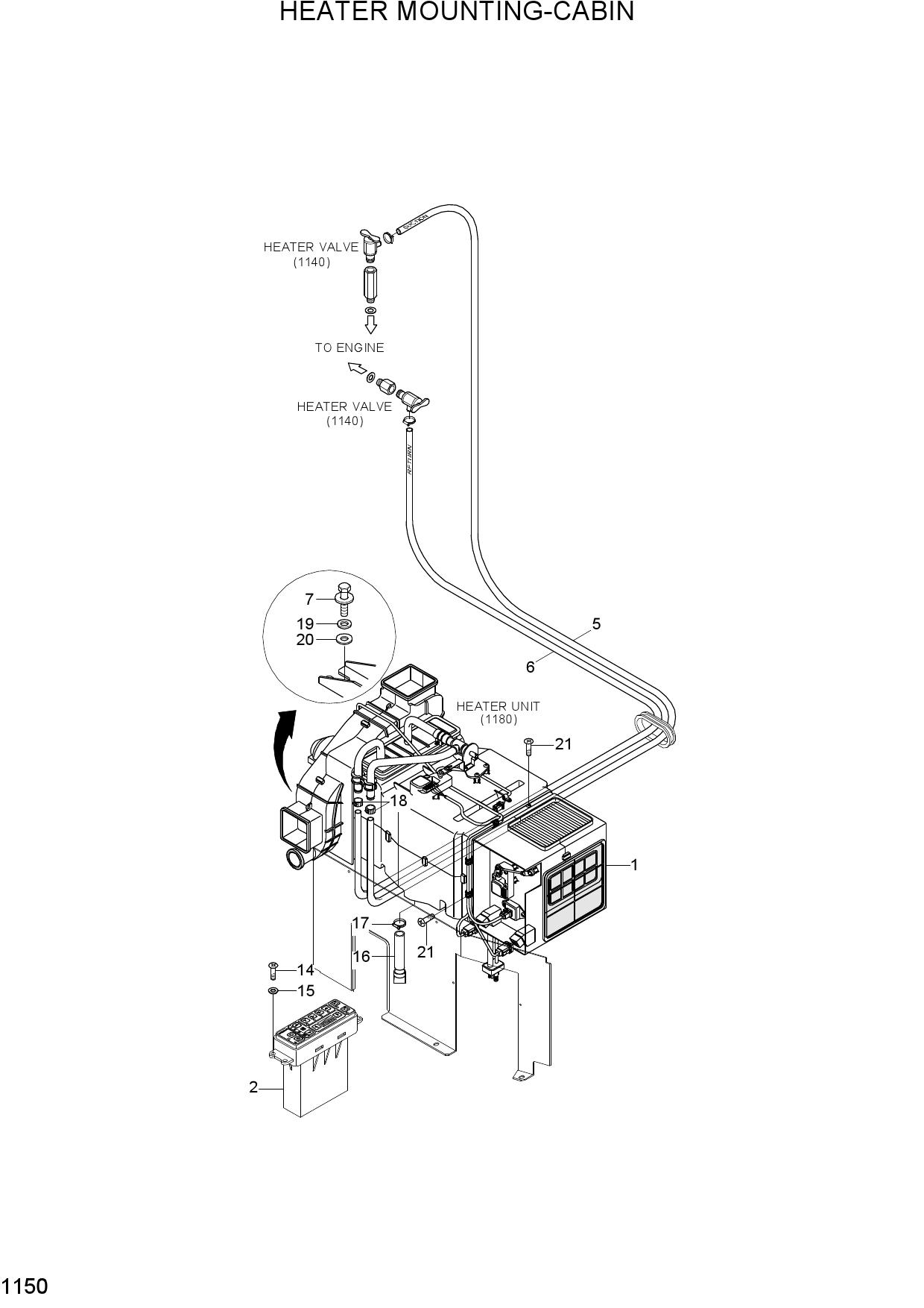 HEATER MOUNTING-CABIN