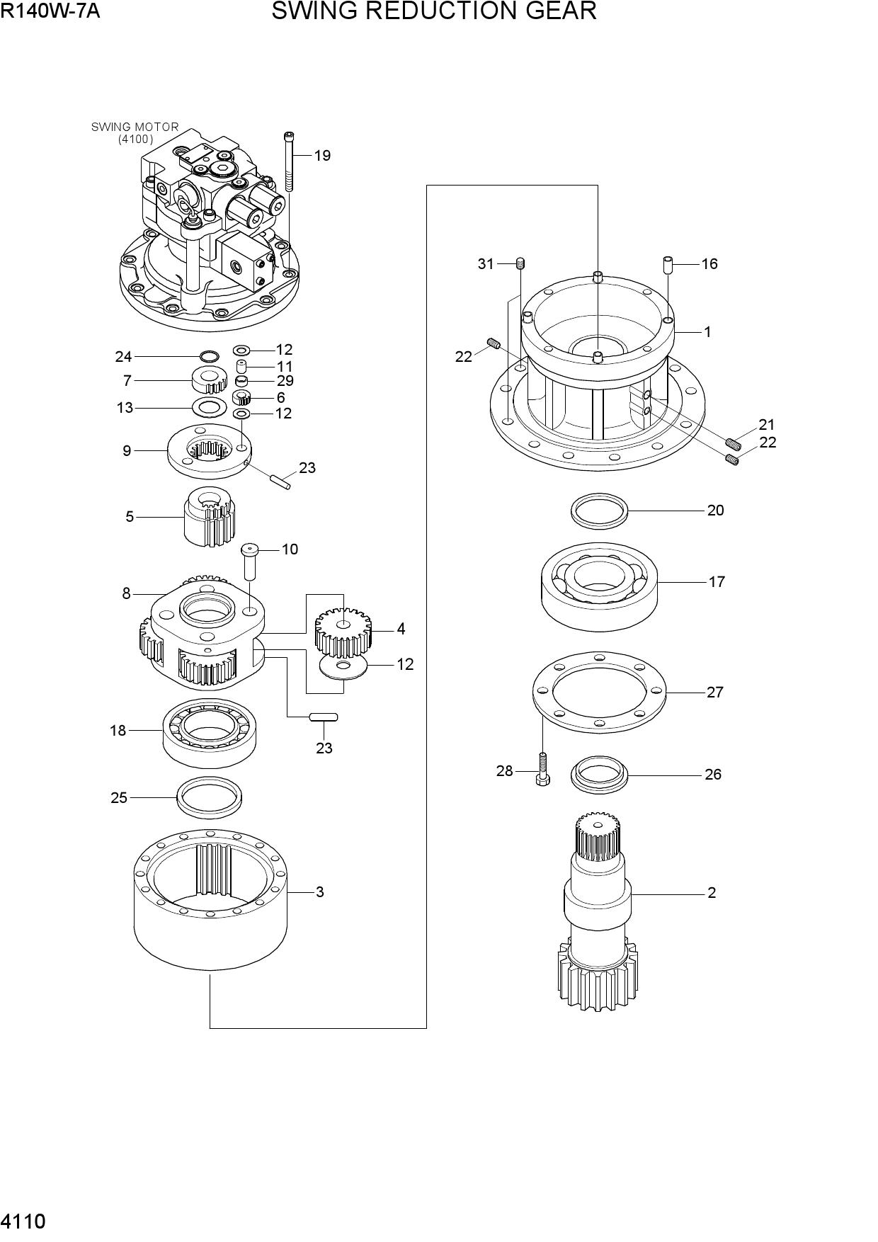 SWING REDUCTION GEAR