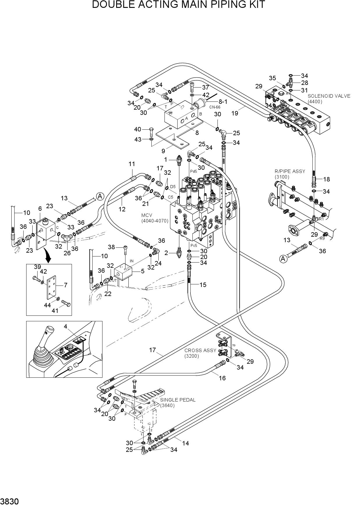 DOUBLE ACTING MAIN PIPING KIT