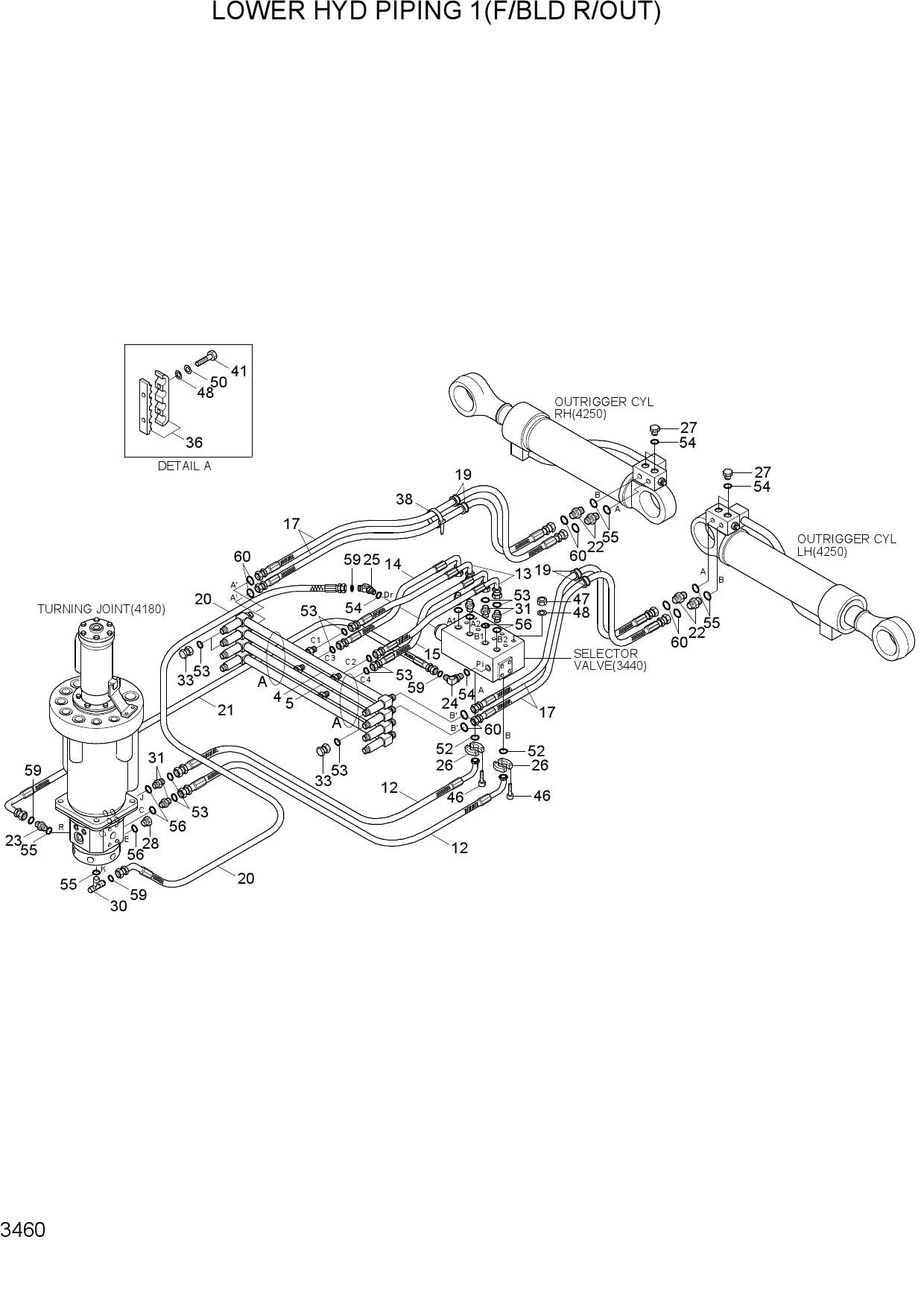 LOWER HYD PIPING 1(F/BLD R/OUT)