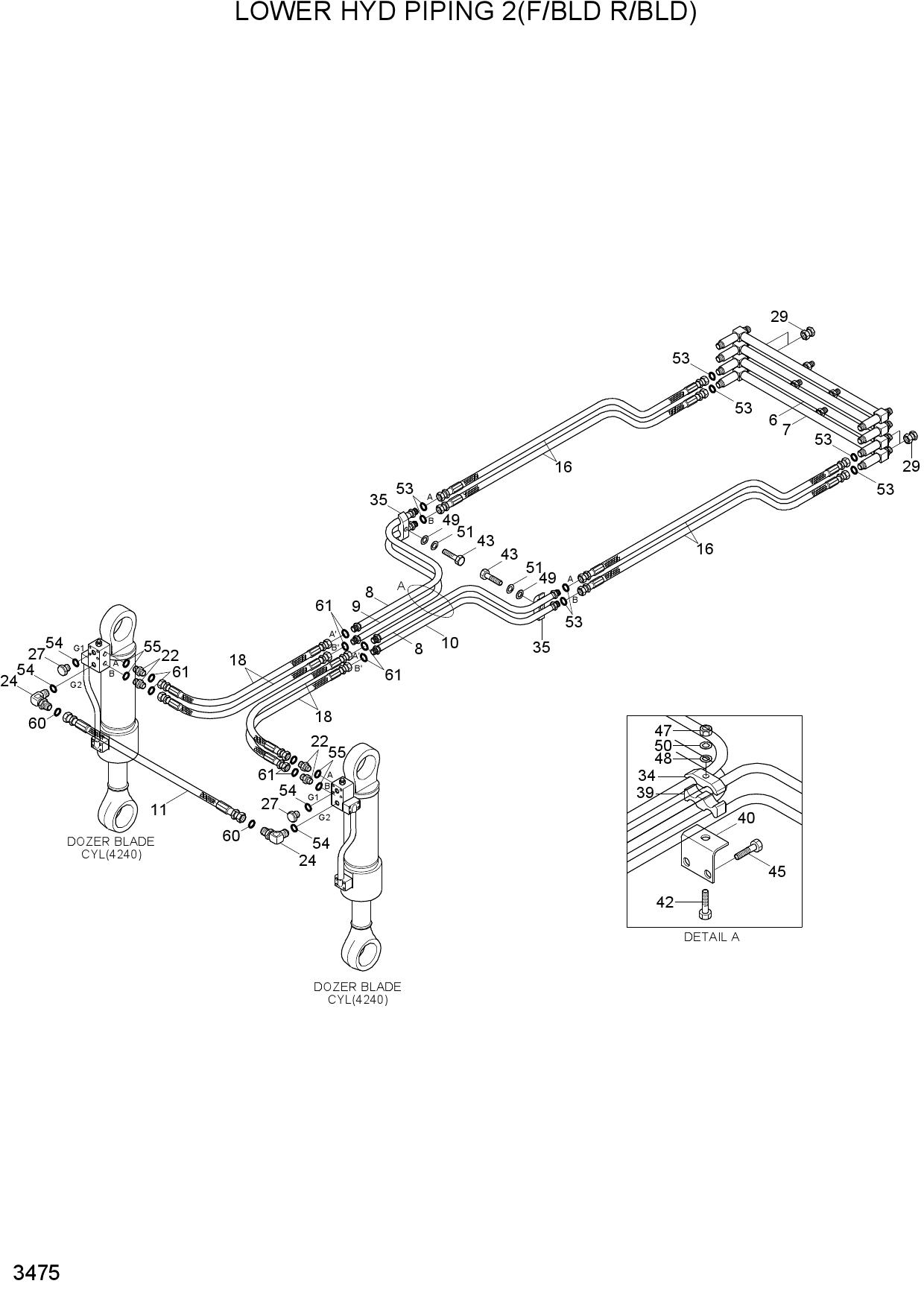 LOWER HYD PIPING 2(F/BLD R/BLD)