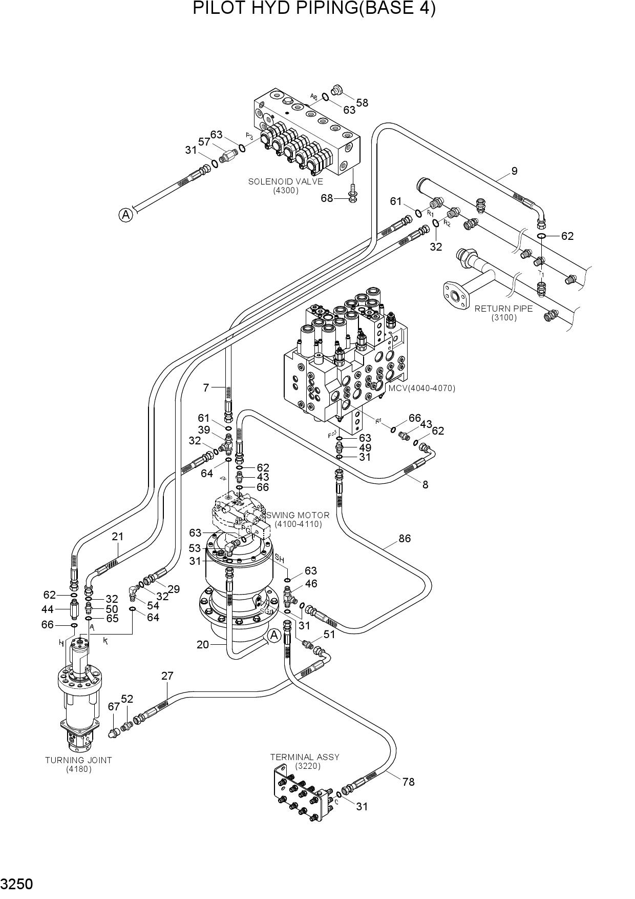 PILOT HYD PIPING(BASE 4)