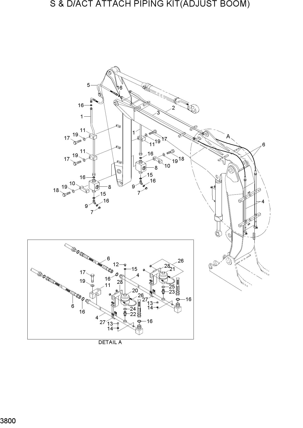 S &amp; D/ACT ATTACH PIPING KIT(ADJUST BOOM)