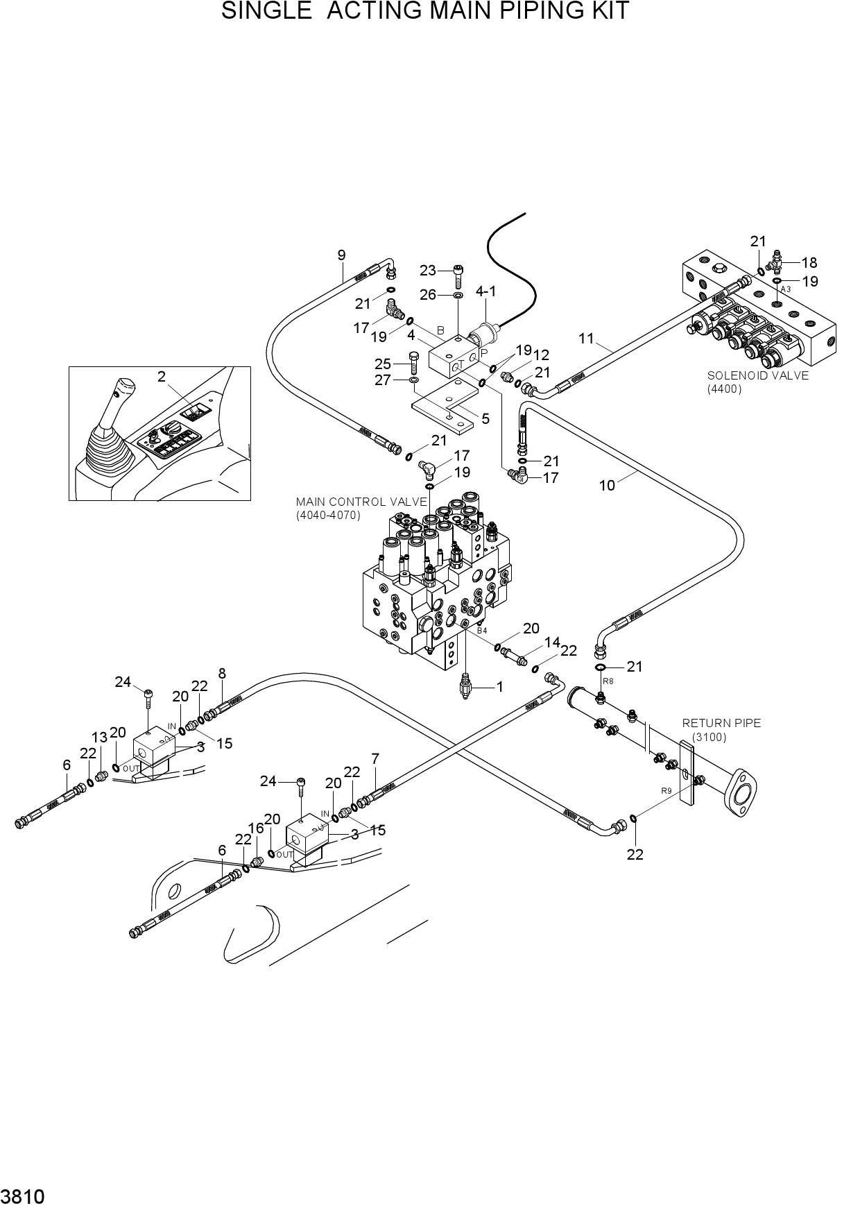 SINGLE ACTING MAIN PIPING KIT
