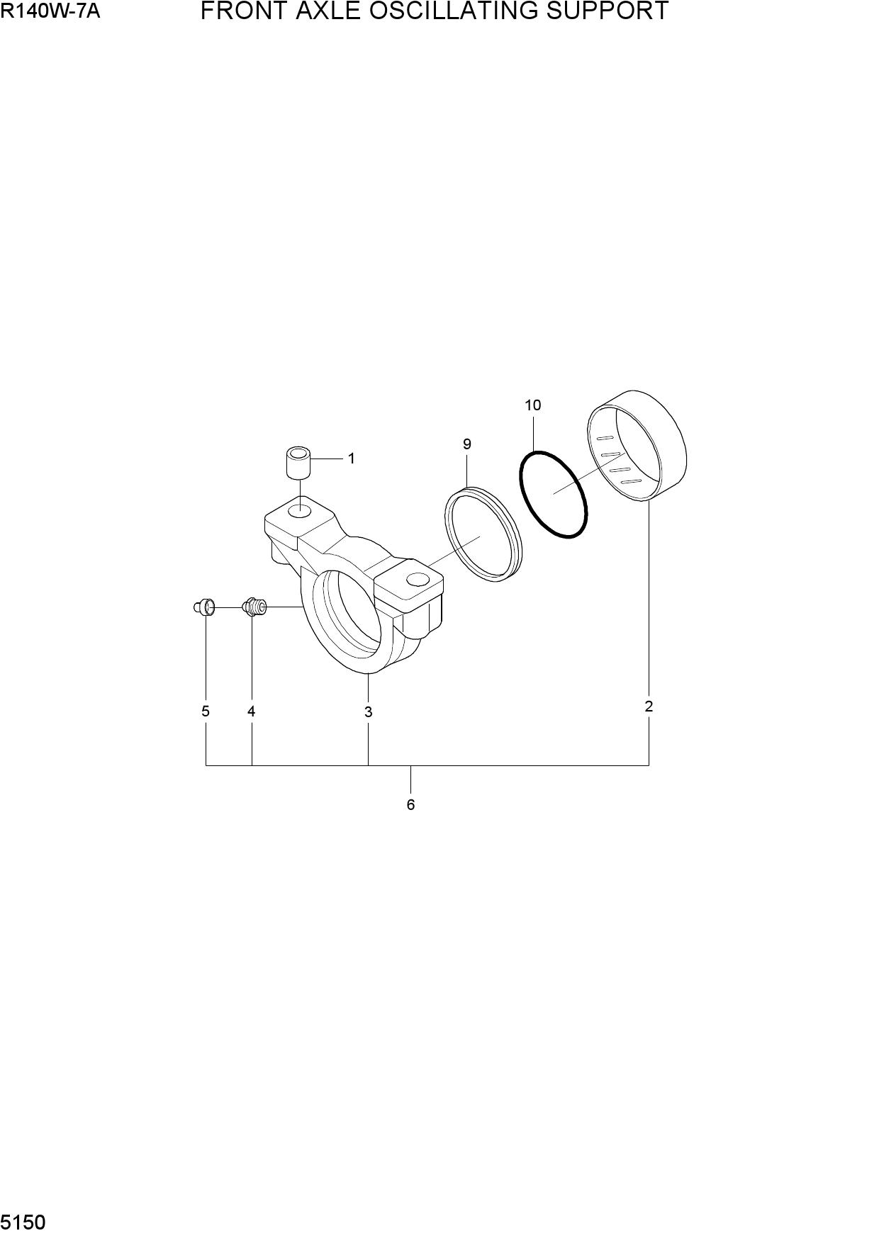 FRONT AXLE OSCILLATING SUPPORT