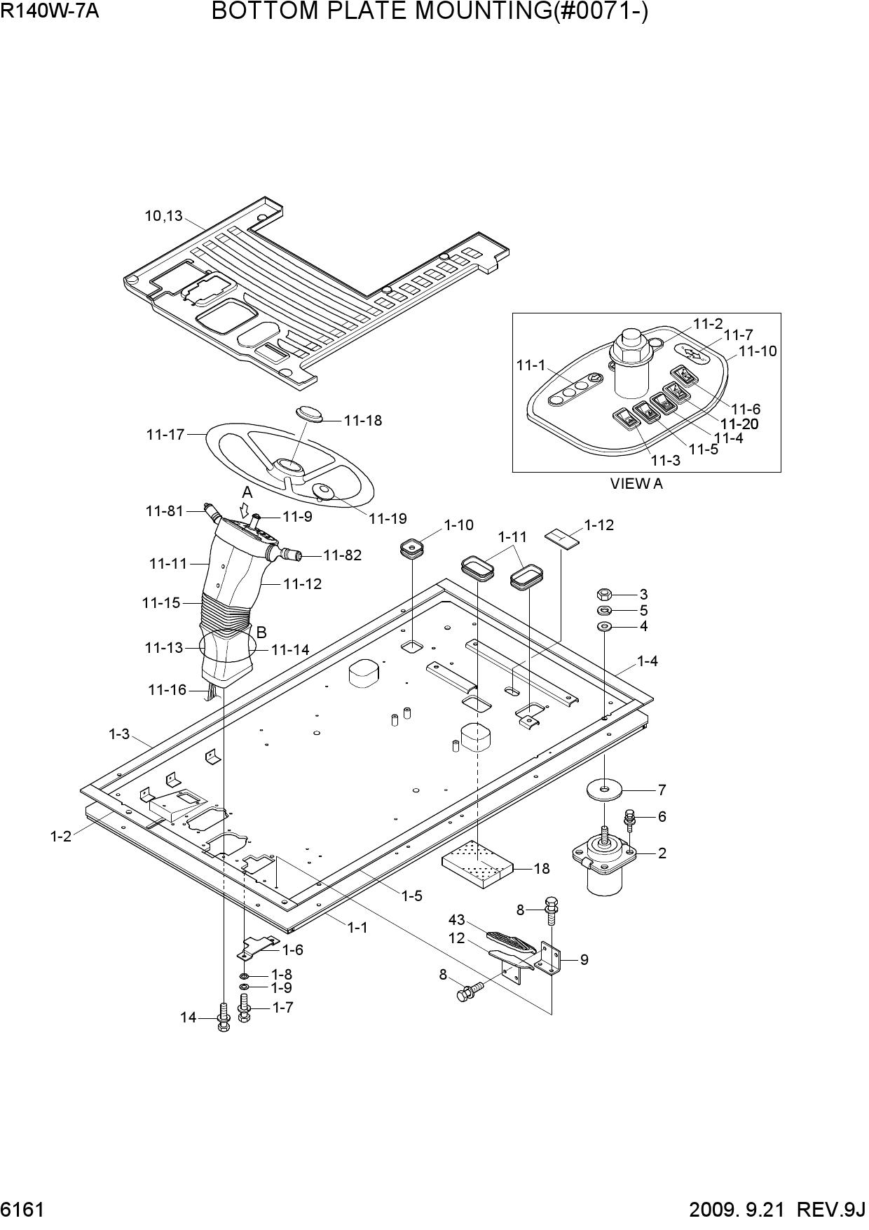 BOTTOM PLATE MOUNTING(#0071-)