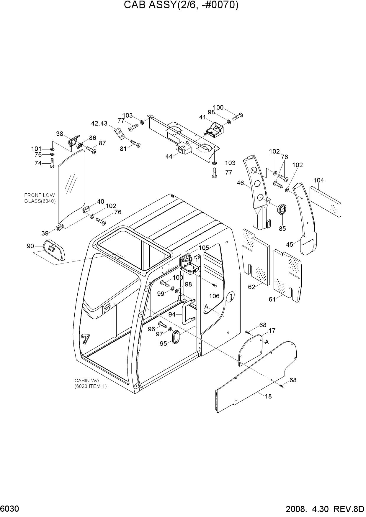 CAB ASSY(2/6, -#0070)