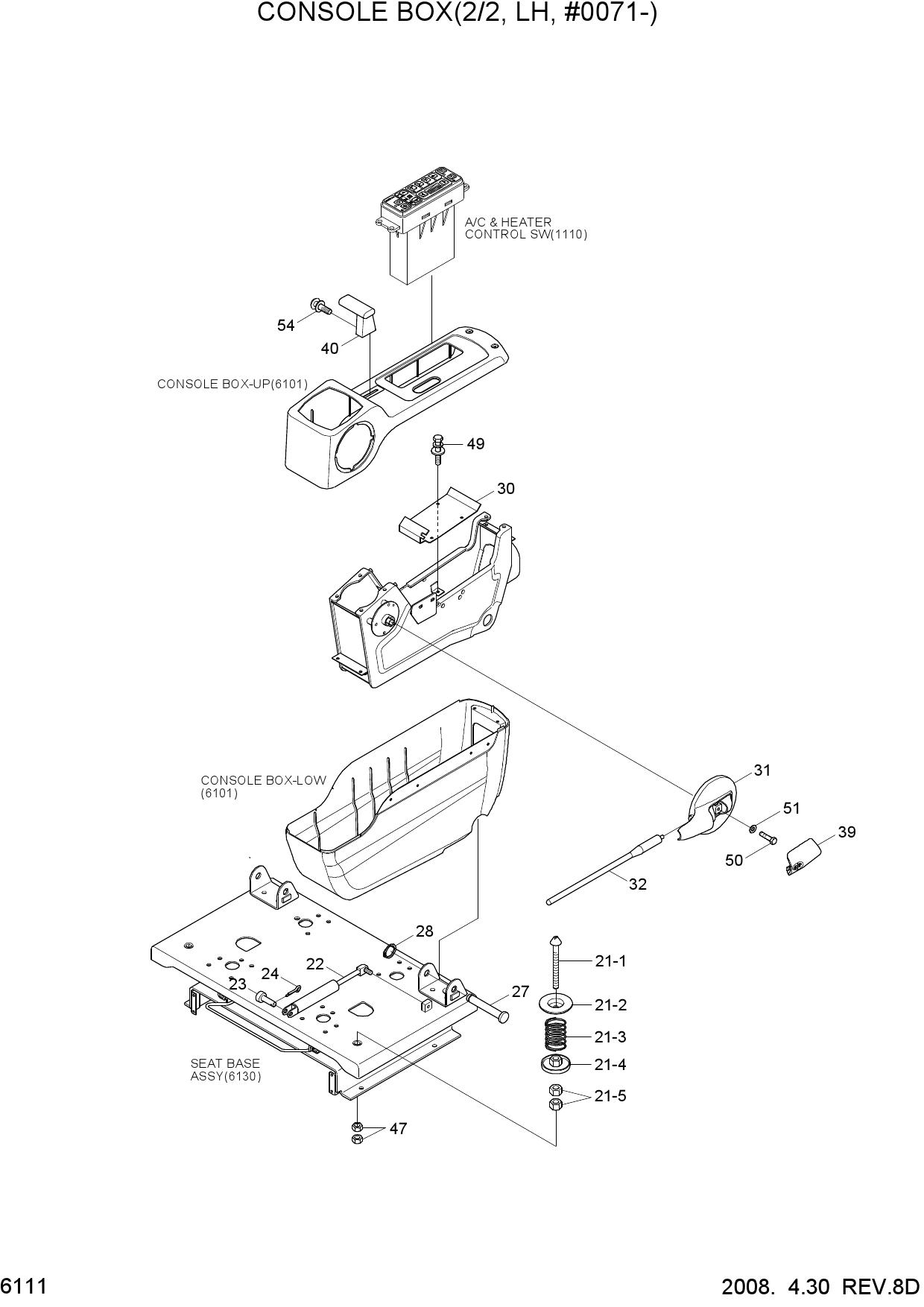 CONSOLE BOX 2(LH, #0071-)