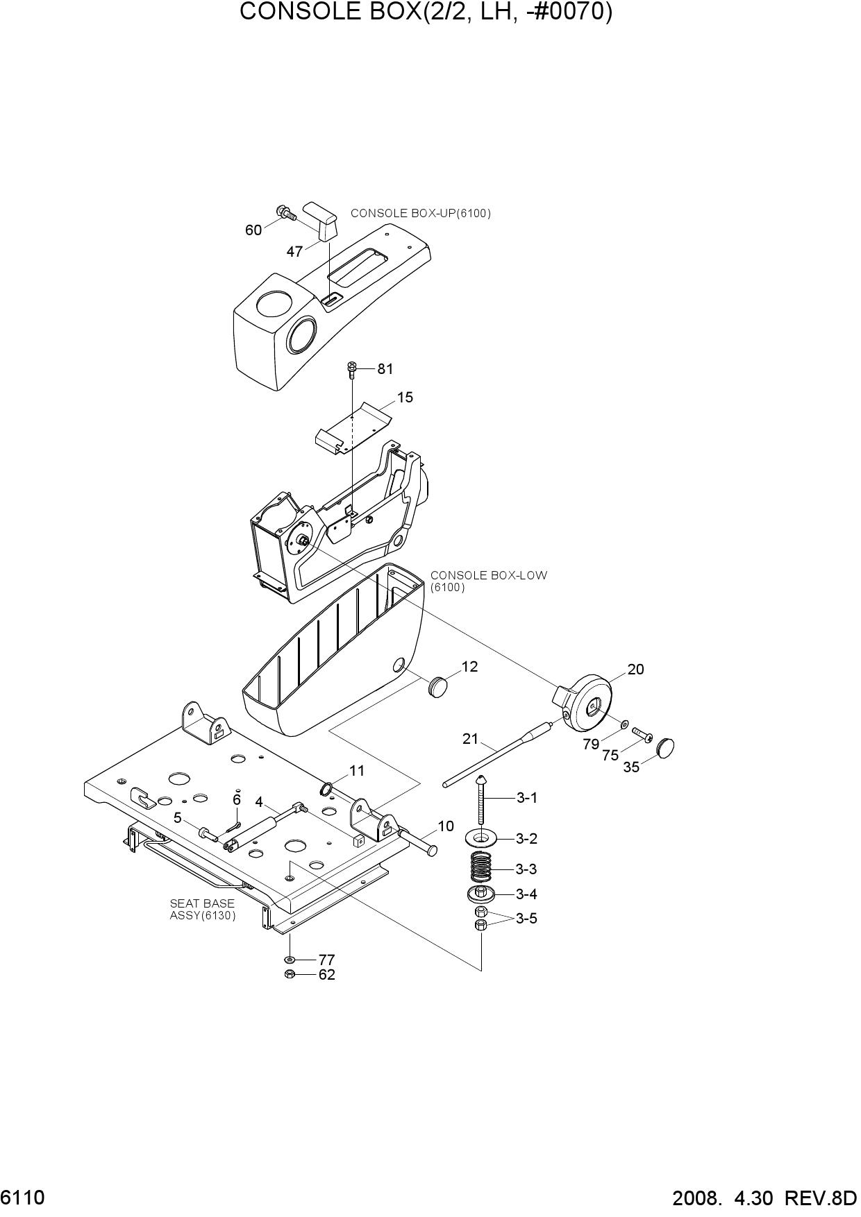 CONSOLE BOX(2/2, LH, -#0070)