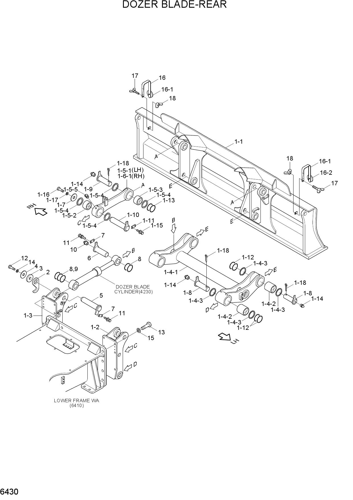 DOZER BLADE-REAR