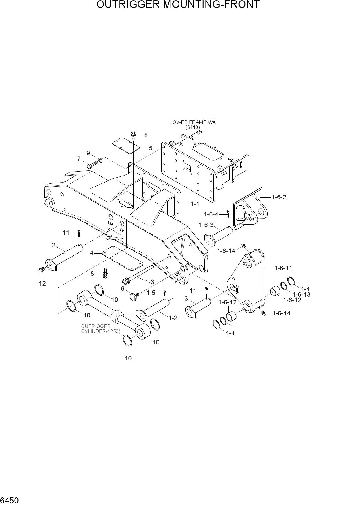 OUTRIGGER MOUNTING-FRONT