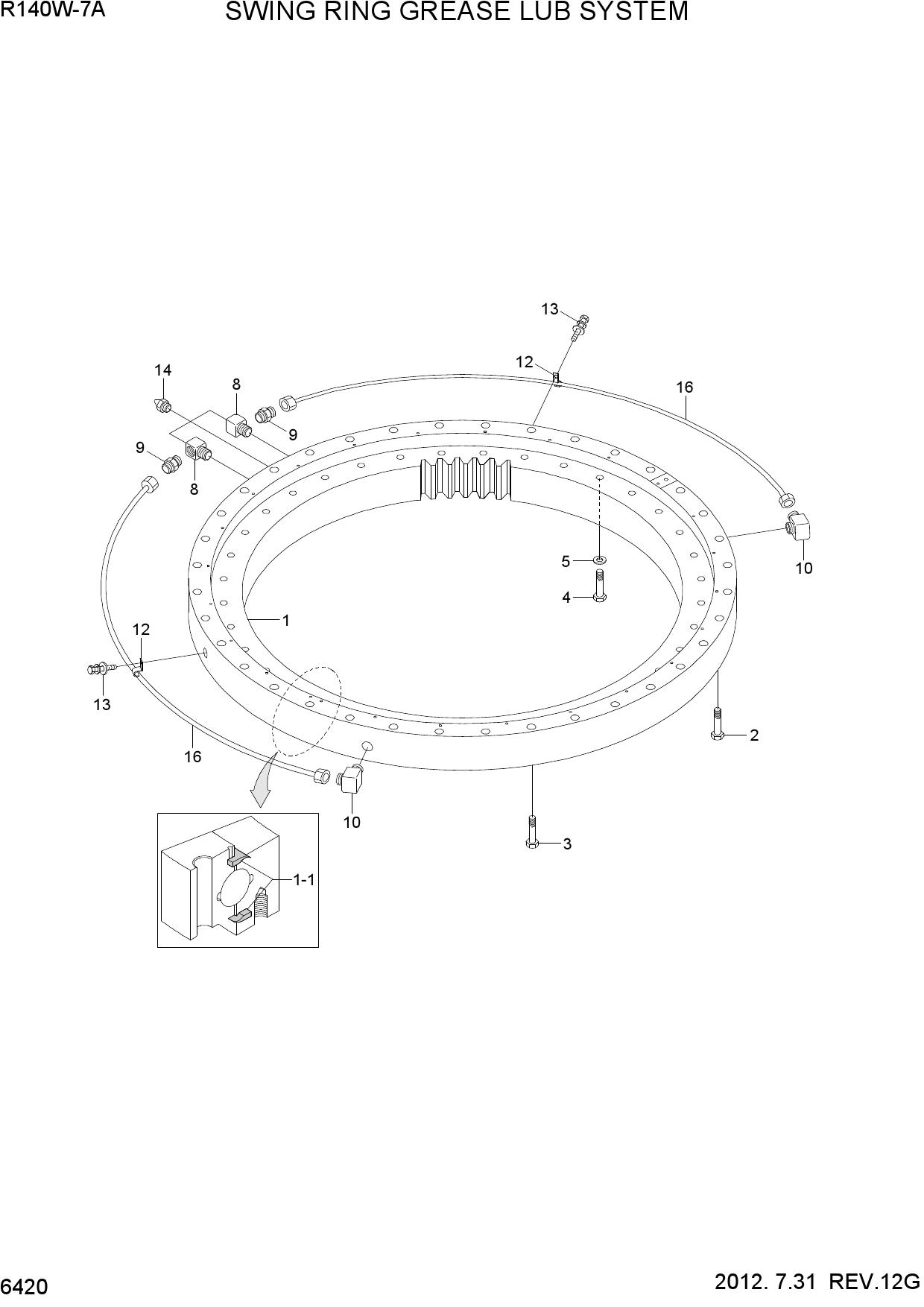 SWING RING GREASE LUB SYSTEM