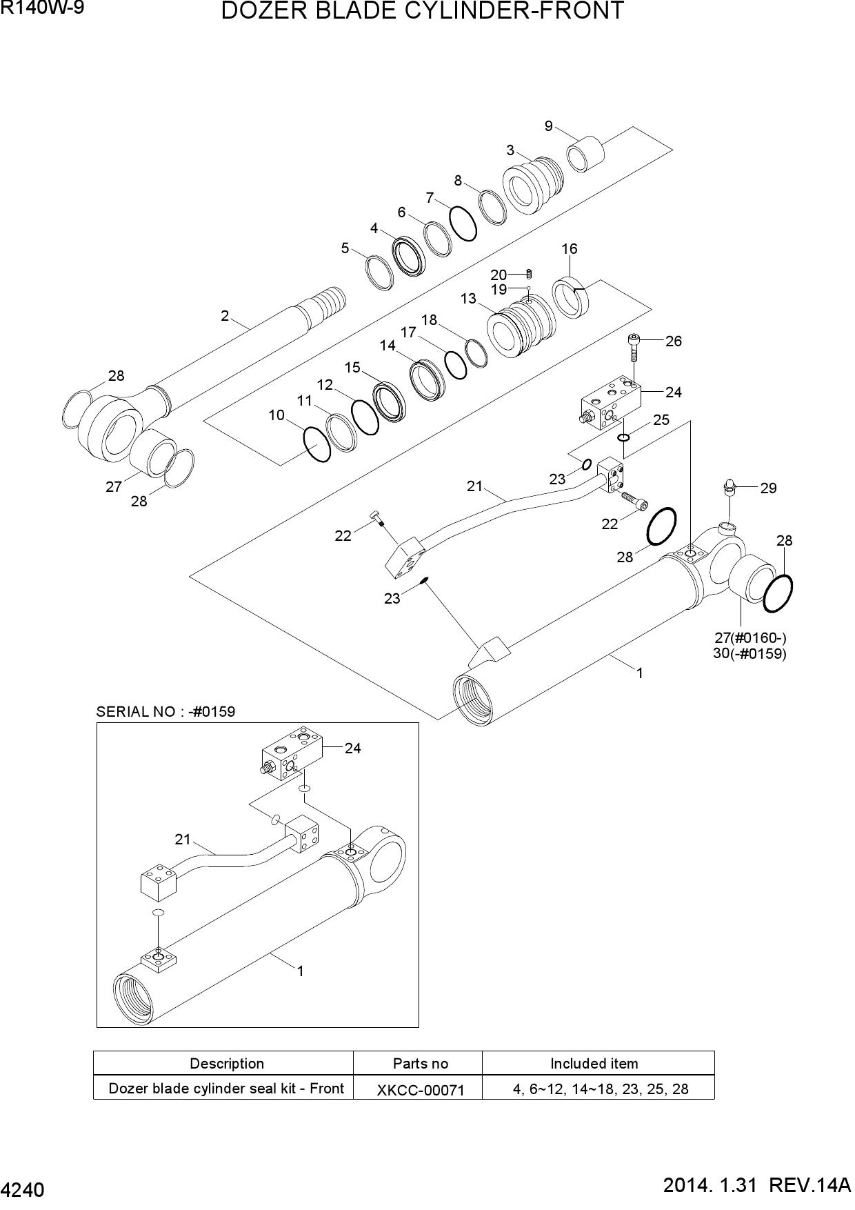 DOZER BLADE CYLINDER-FRONT