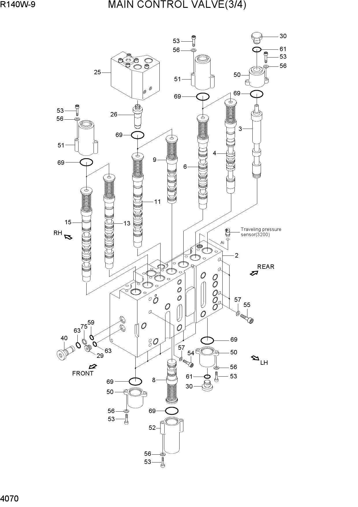 MAIN CONTROL VALVE(3/4)