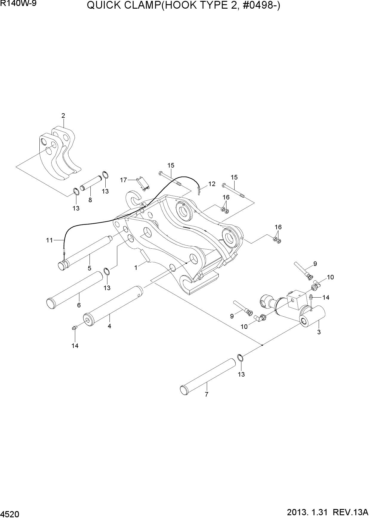 QUICK CLAMP(HOOK TYPE 2, #0498-)