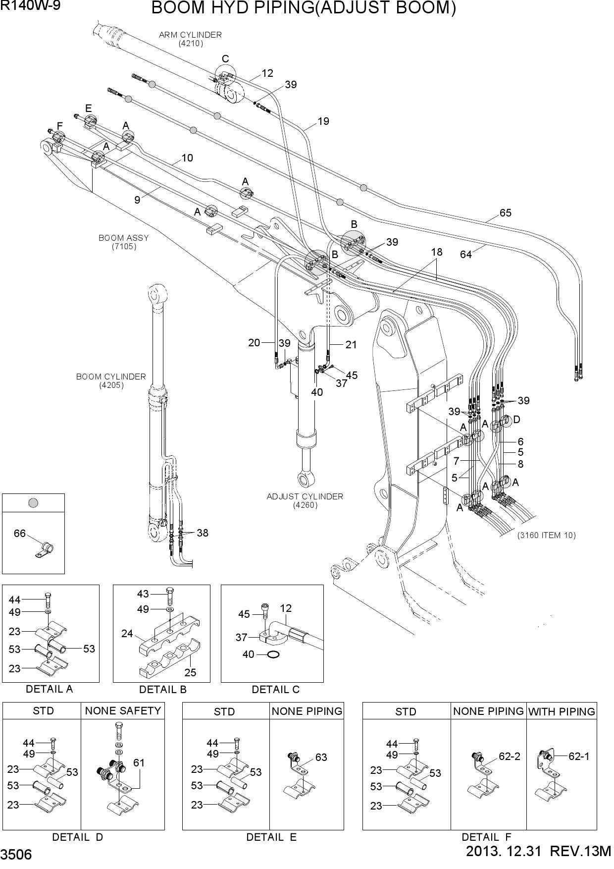 BOOM HYD PIPING(ADJUST BOOM)