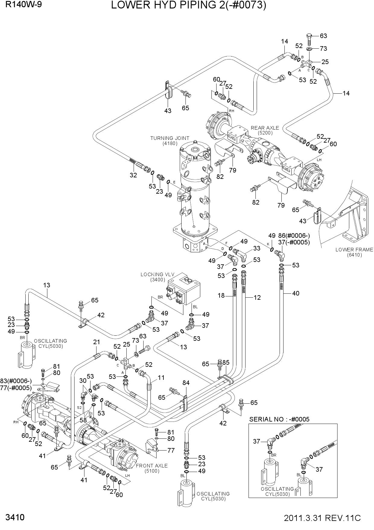 LOWER HYD PIPING 2(-#0073)