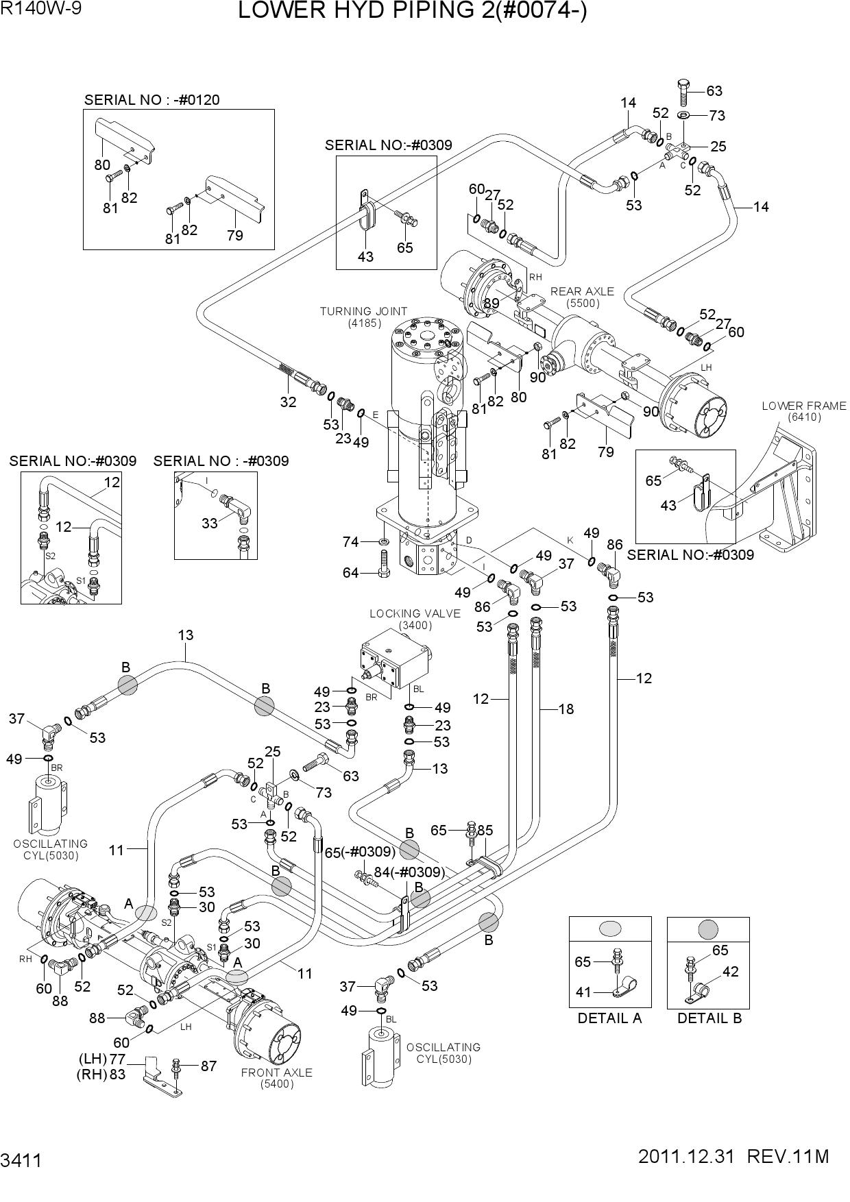 LOWER HYD PIPING 2(#0074-)