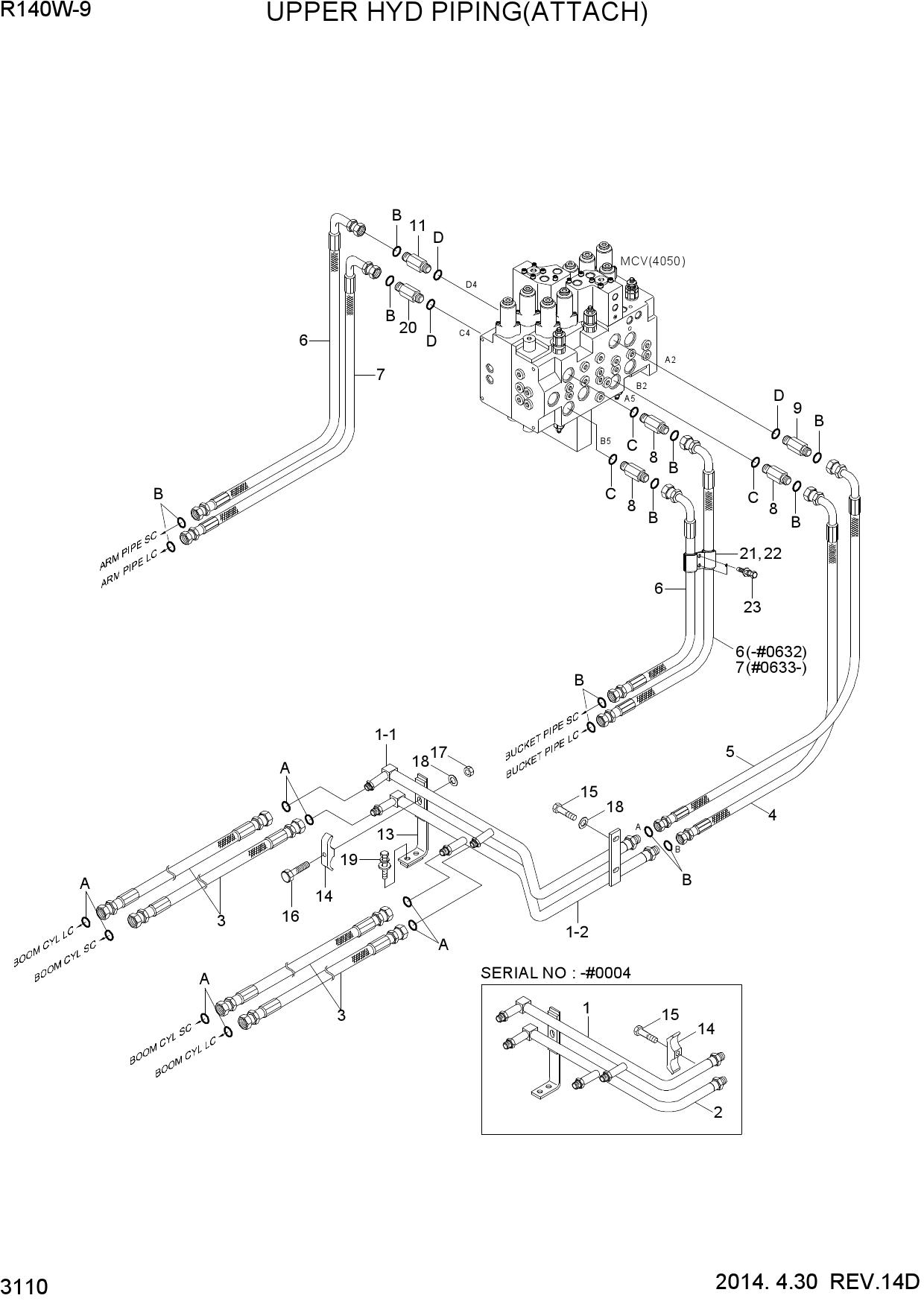 UPPER HYD PIPING(ATTACH)