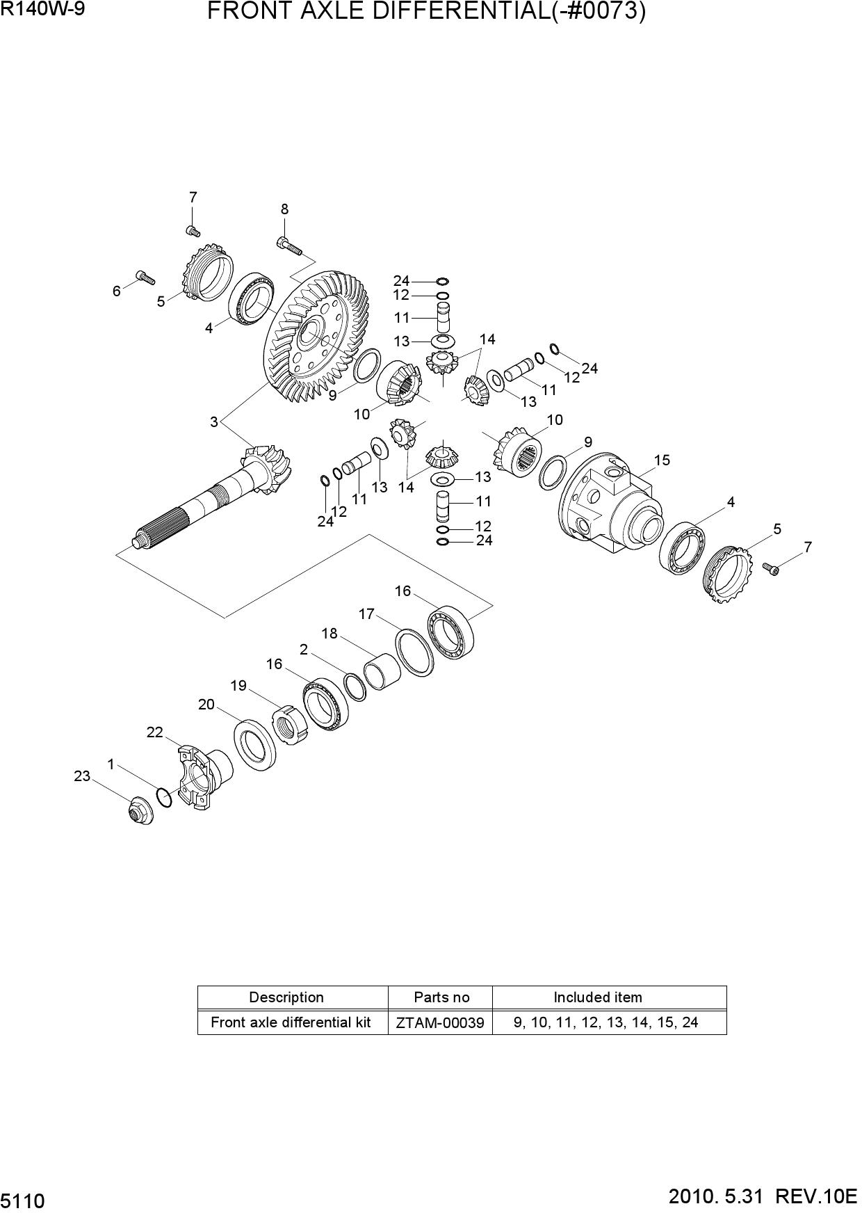 FRONT AXLE DIFFERENTIAL(-#0073)