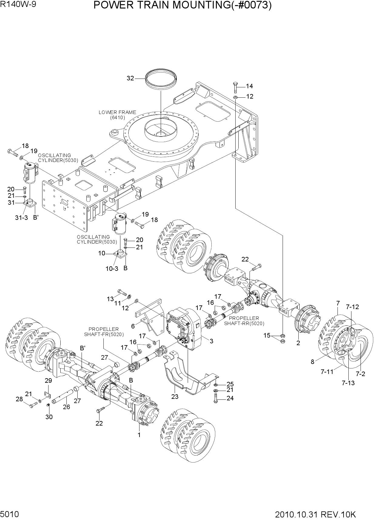 POWER TRAIN MOUNTING(-#0073)