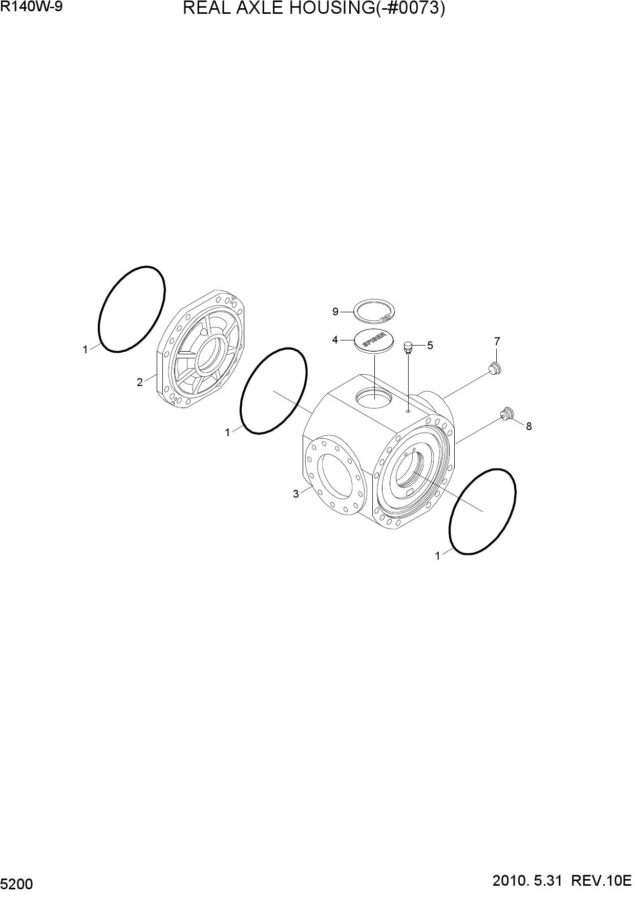 REAR AXLE HOUSING(-#0073)