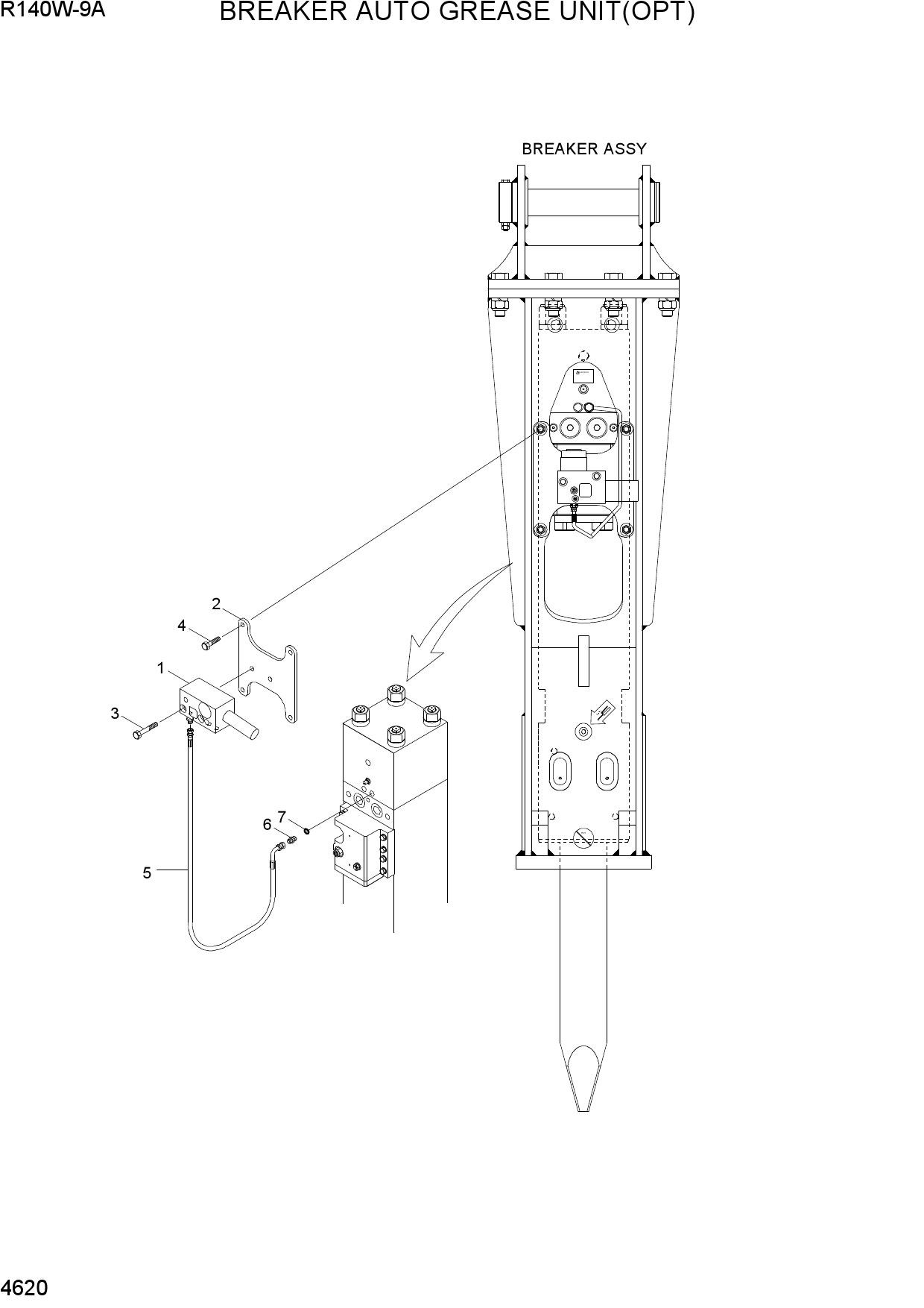 BREAKER AUTO GREASE UNIT(OPT)