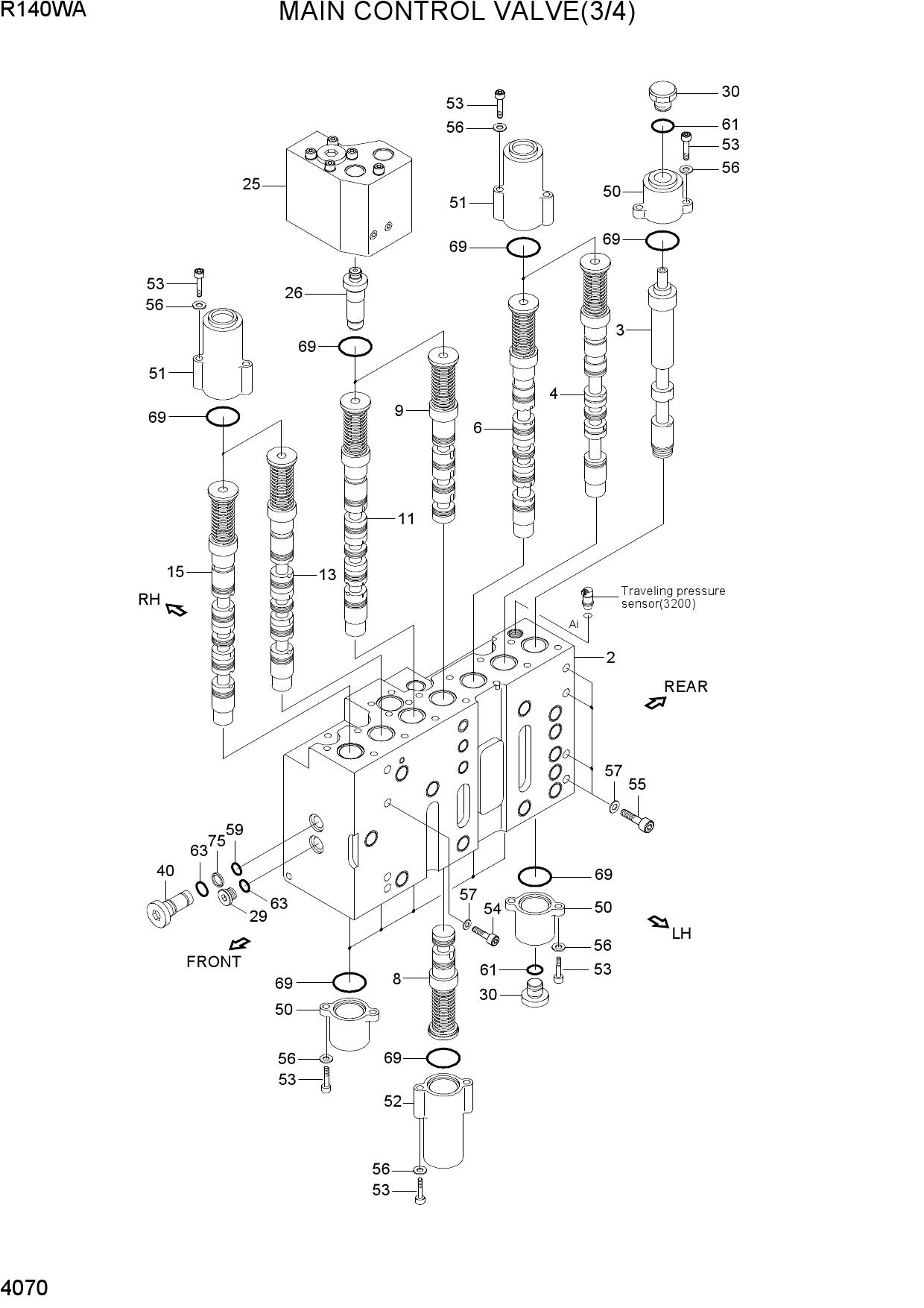 MAIN CONTROL VALVE(3/4)