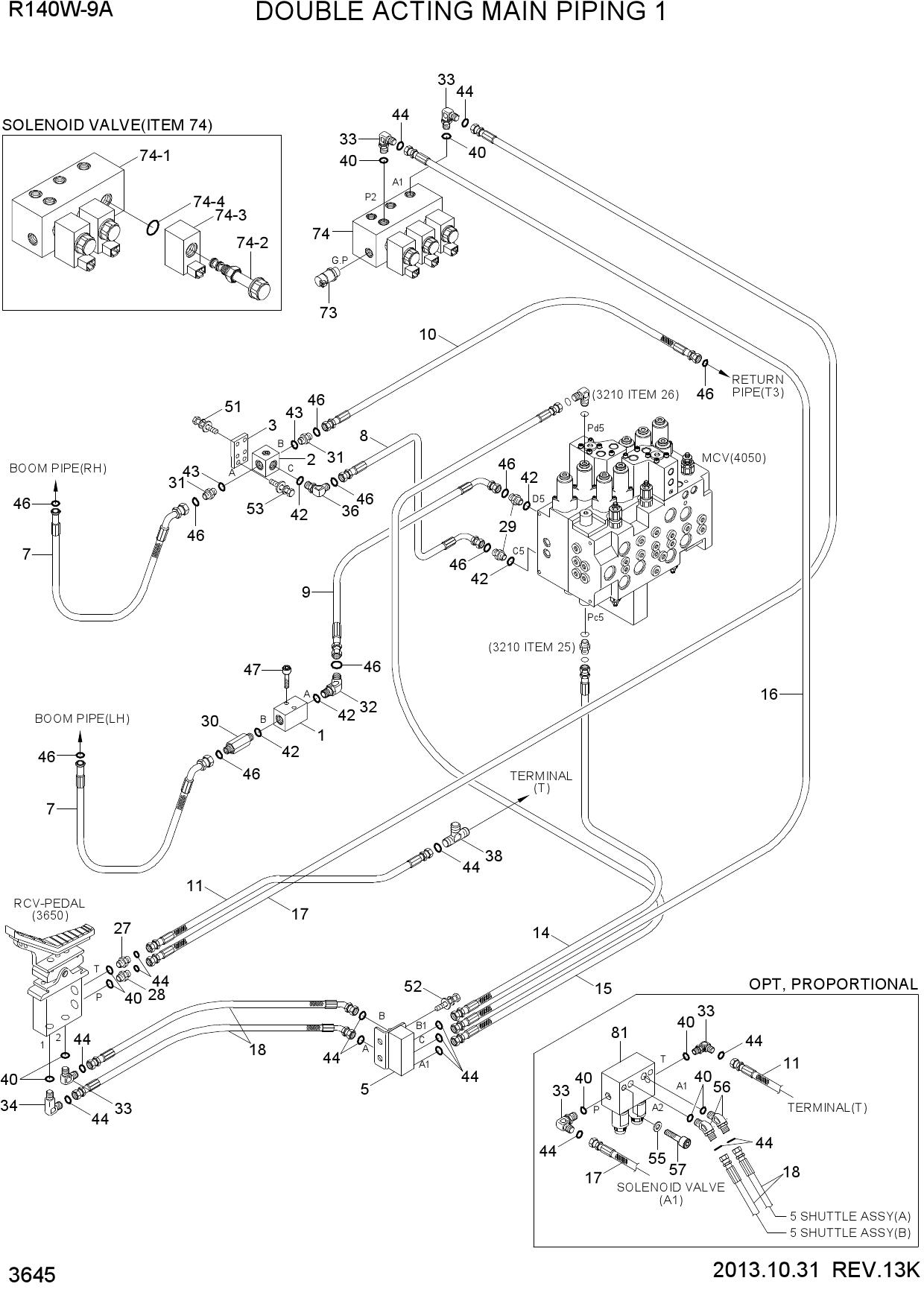DOUBLE ACTING MAIN PIPING KIT 1